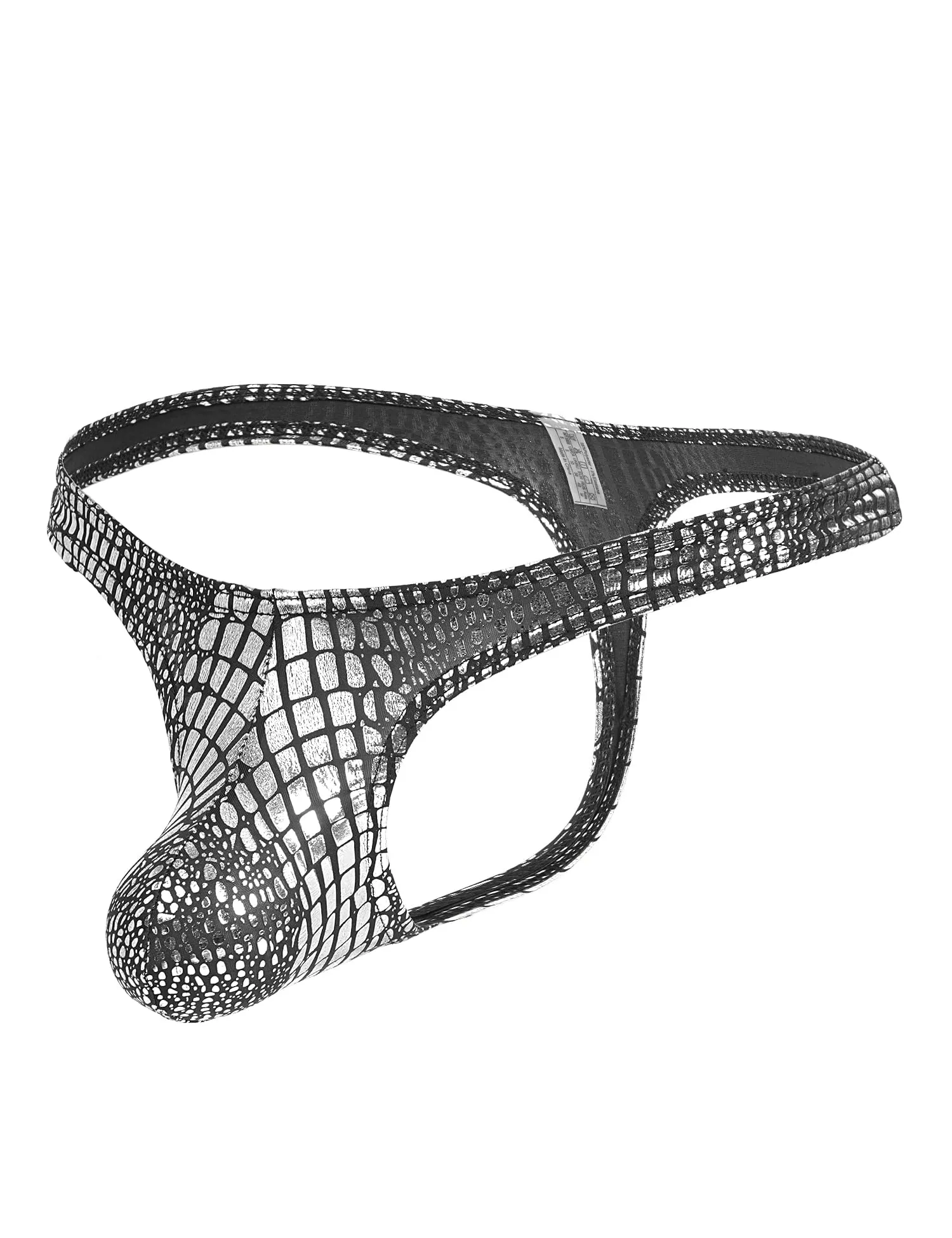 Sunshinelady Tanga da Uomo Animalier Low Rise Argento - immagine 7