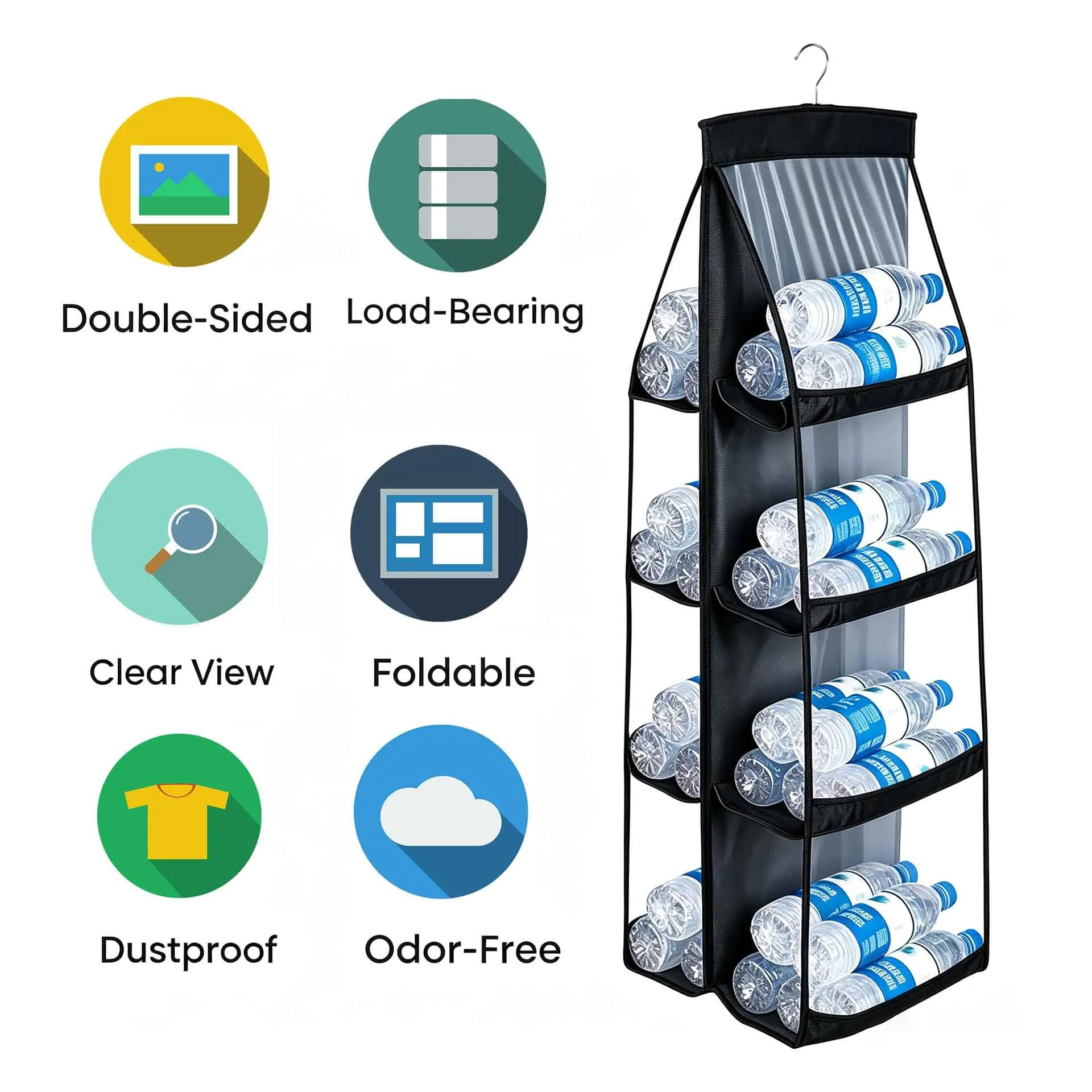 Tachypno Portaborse da Armadio Organizer con 8 Tasche, 2 Pezzi - immagine 5