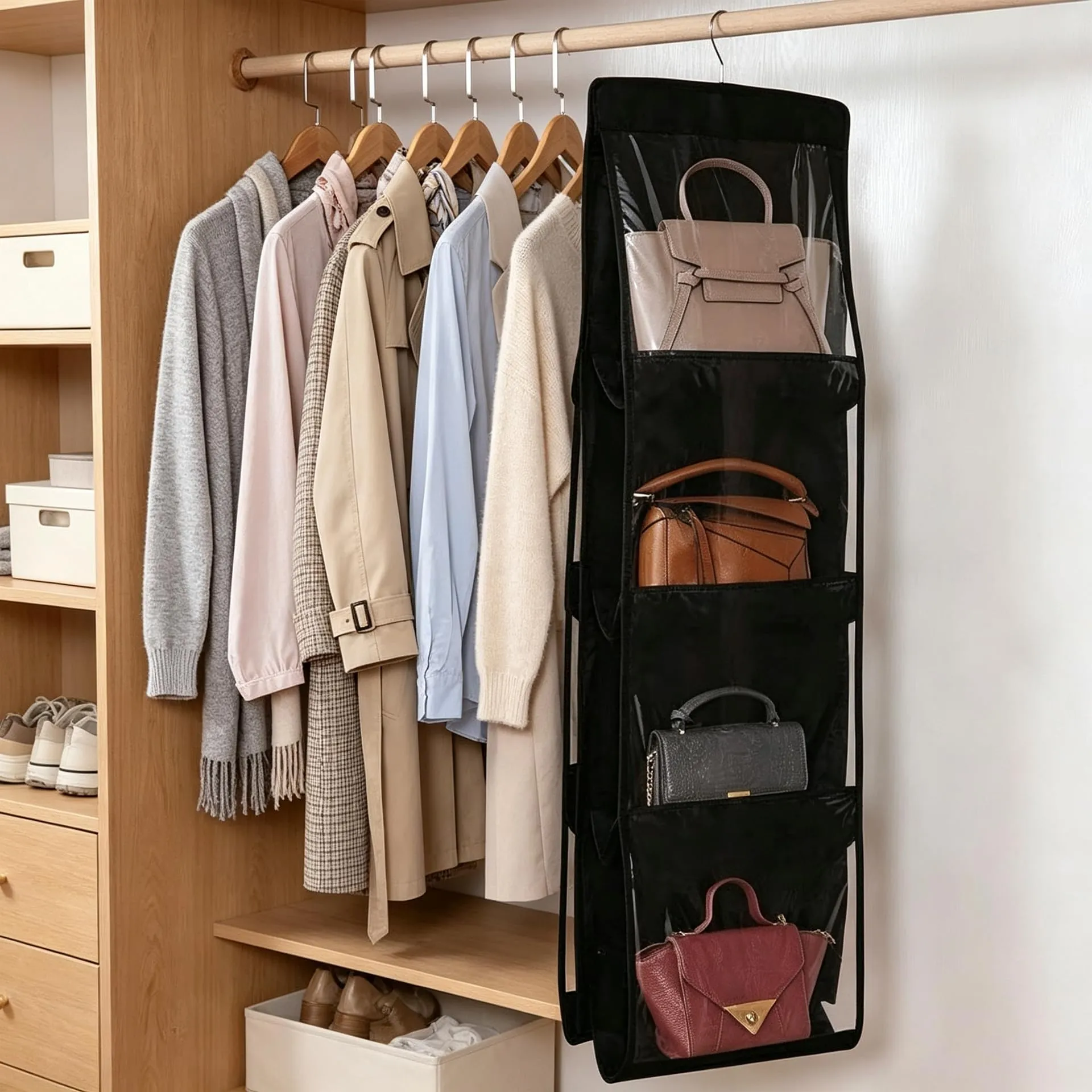Tachypno Portaborse da Armadio Organizer con 8 Tasche, 2 Pezzi - immagine 7