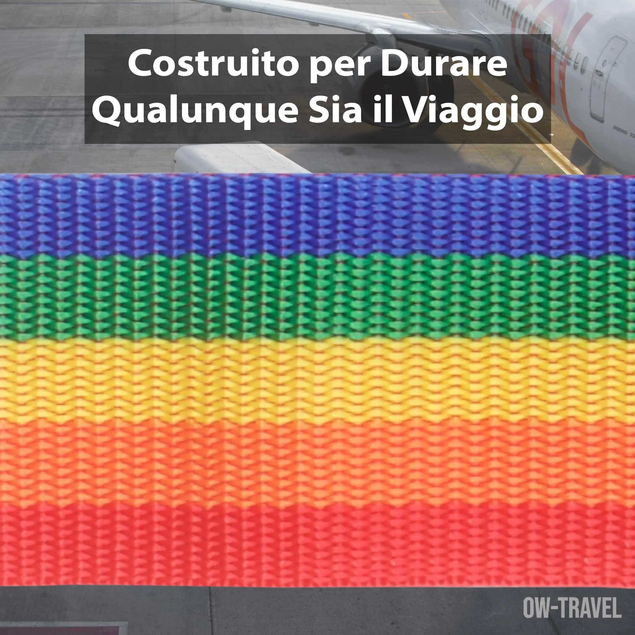 OW-Travel Cinghia per Valigia TSA con Chiusura, Arcobaleno - immagine 7