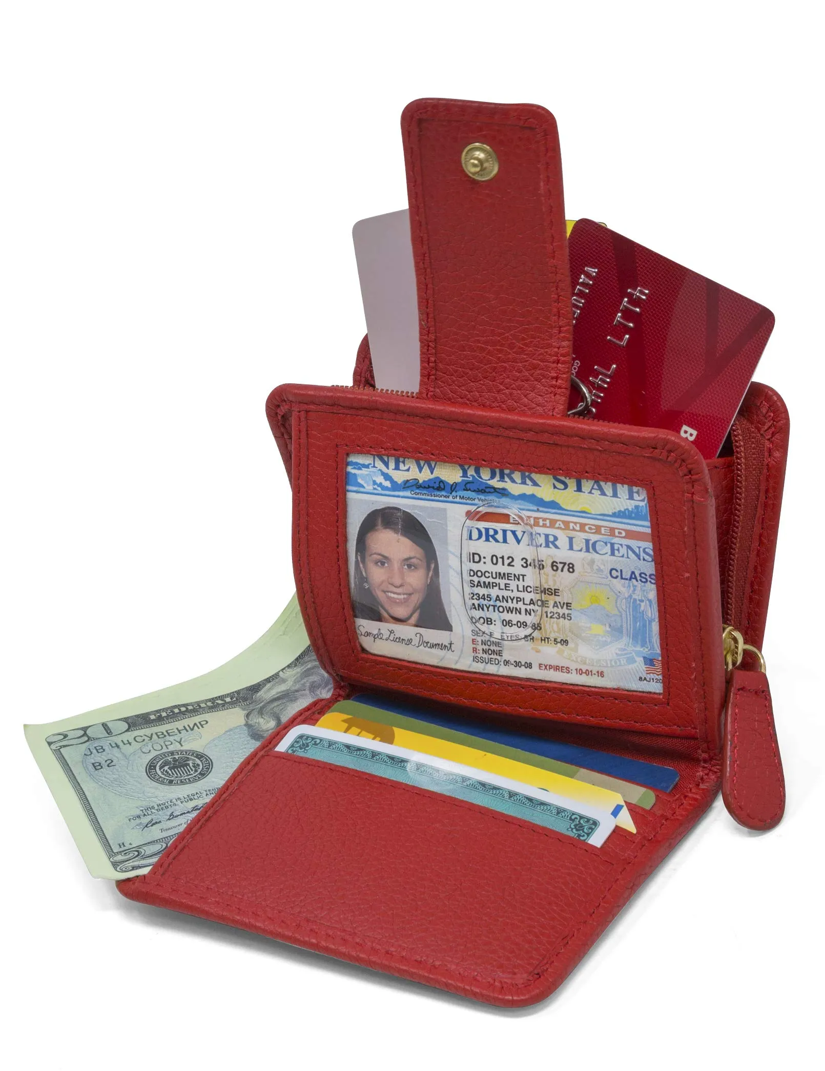 Timberland Portafoglio Donna in Pelle RFID Piccolo - Rosso/Escursione (Getaway Solids) - immagine 2