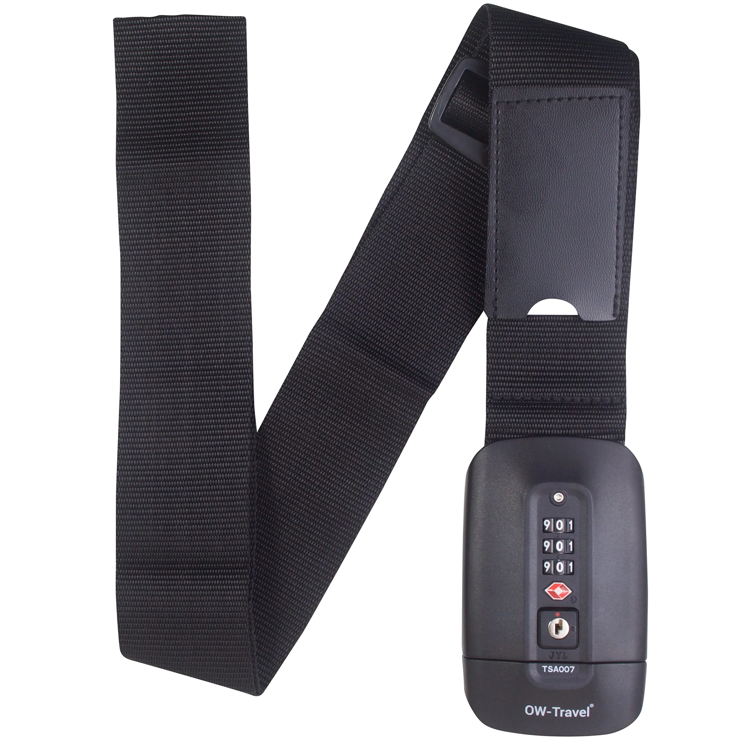 OW-Travel Cinghia per Valigia TSA con Chiusura, Nero - immagine 1