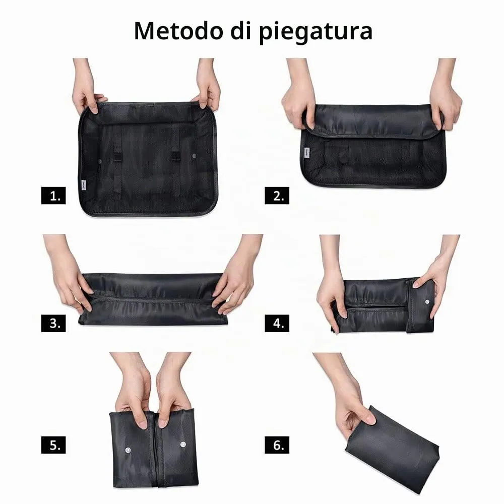 OSDUE Set Organizzatore Valigia 9 Pezzi, Nero - immagine 3