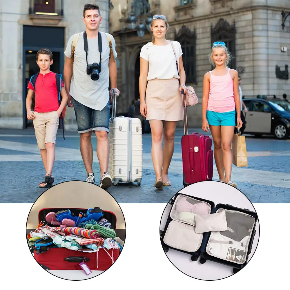 OSDUE Set Organizer da Viaggio 9 Pezzi, Beige - immagine 7