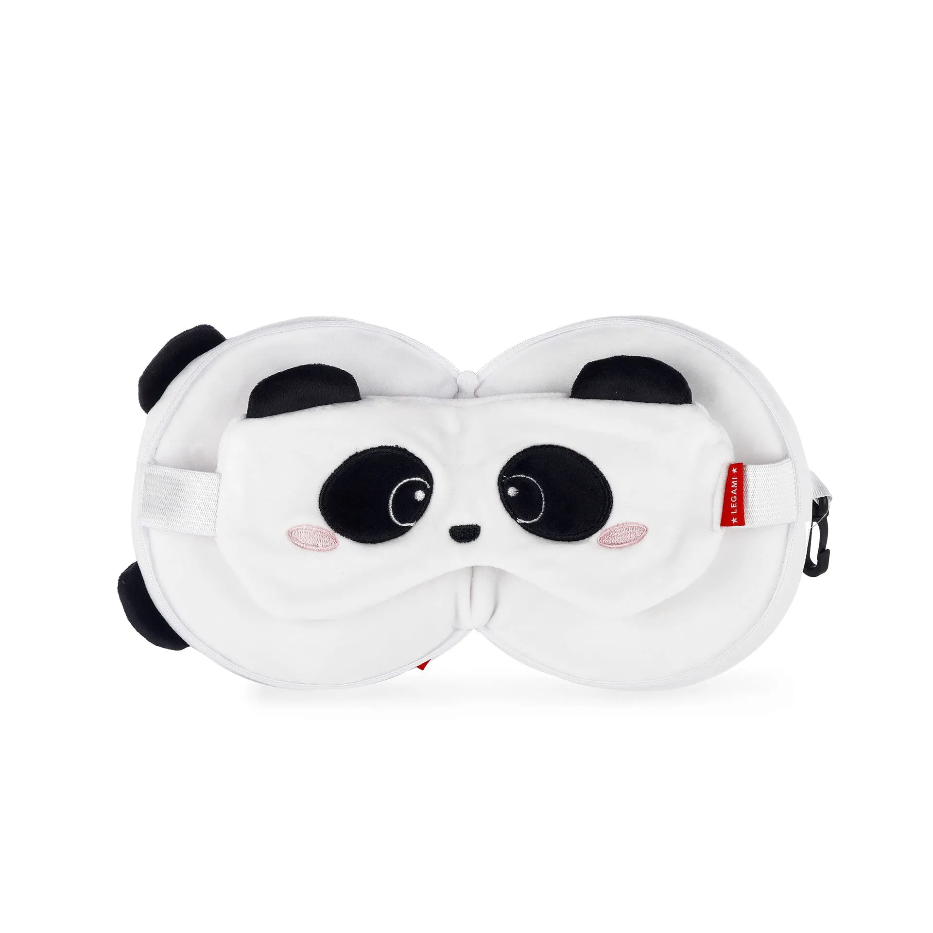 Legami Cuscino da Viaggio con Mascherina da Notte, Tema Panda, 16x16 cm - immagine 2