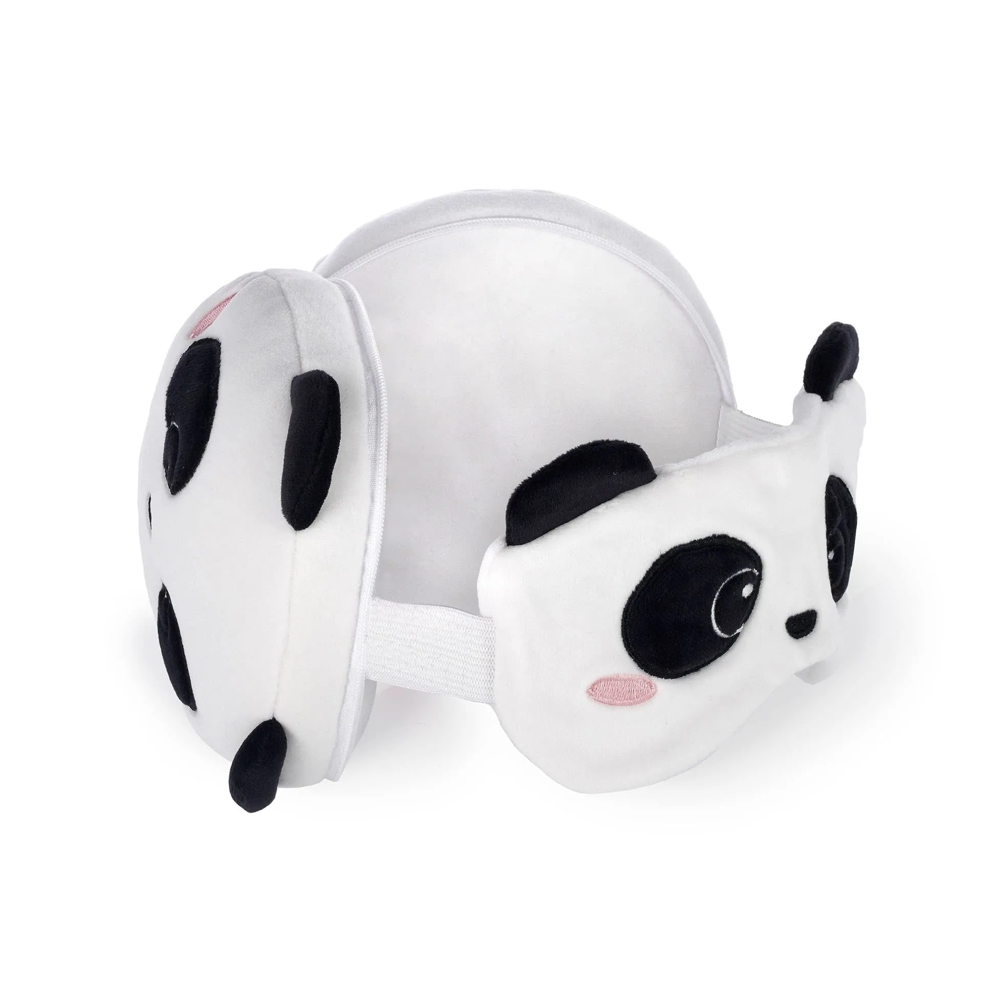 Legami Cuscino da Viaggio con Mascherina da Notte, Tema Panda, 16x16 cm - immagine 3