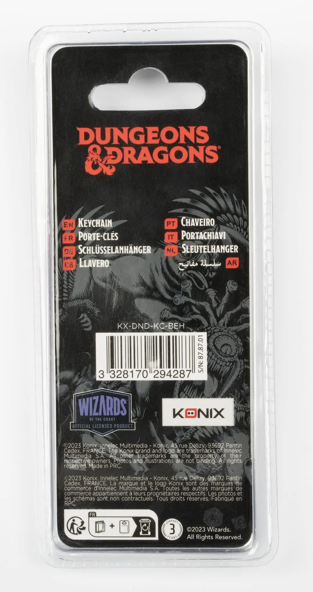 Konix Dungeons & Dragons Portachiavi - Drago Rosso - Nero - immagine 3