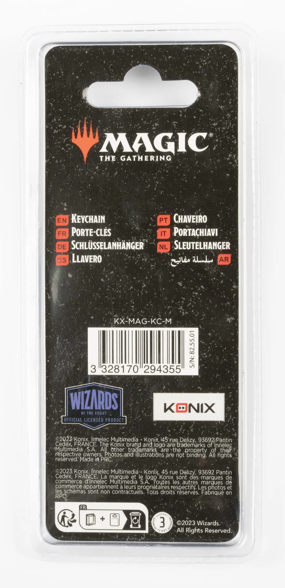Konix Magic The Gathering Portachiavi Design Logo M - Nero e Rosso - immagine 3