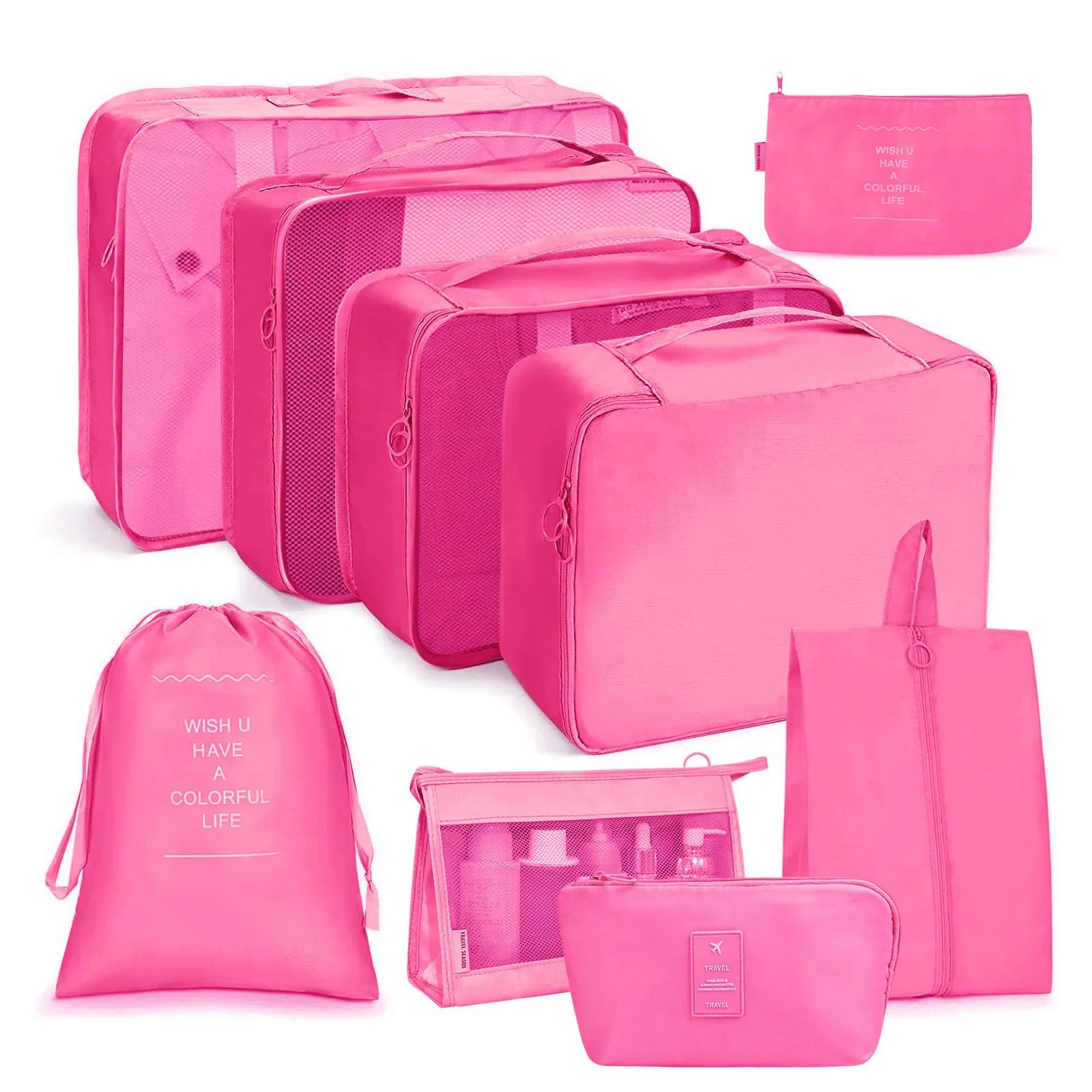 OSDUE Set Organizer Valigia 9 Pezzi, Sistema di Cubi di Viaggio per Abbigliamento, Intimo e Calzature - immagine 1