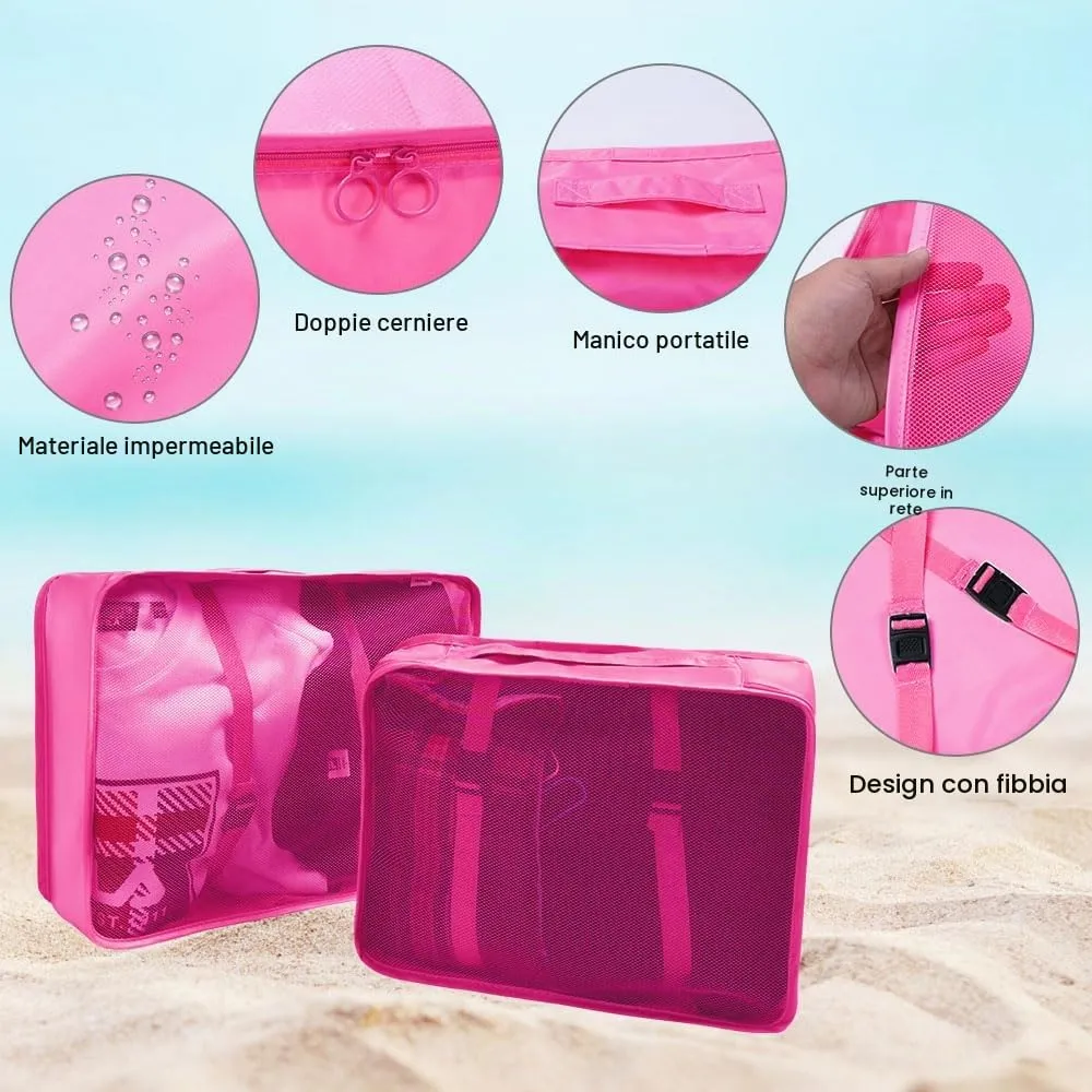 OSDUE Set Organizer Valigia 9 Pezzi, Sistema di Cubi di Viaggio per Abbigliamento, Intimo e Calzature - immagine 6