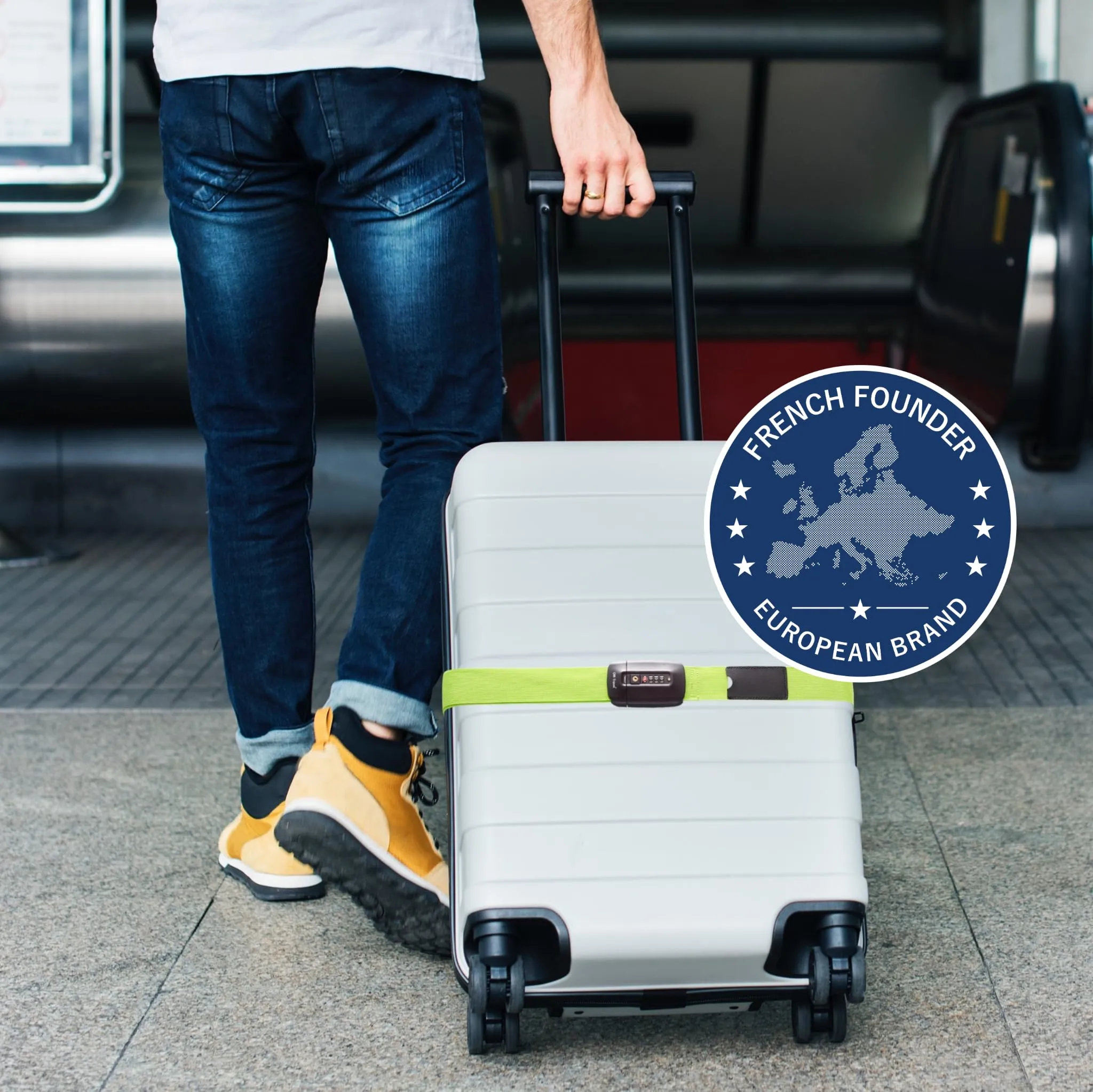 OW-Travel Cinghia per Valigia TSA con Chiusura, Verde - immagine 2