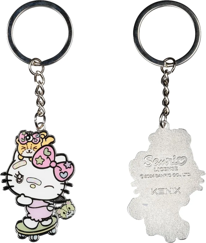 Konix Hello Kitty Portachiavi Skateboard in Metallo 4 x 4 cm - immagine 1