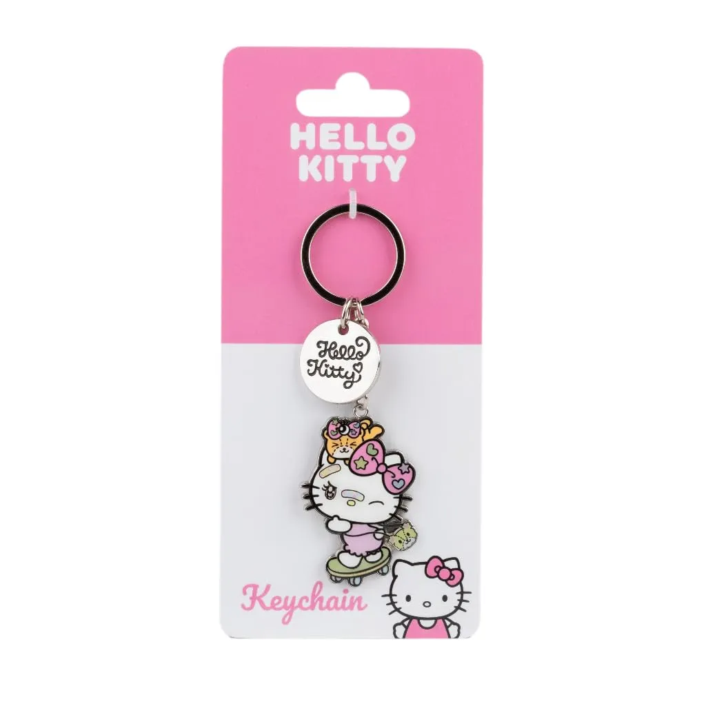 Konix Hello Kitty Portachiavi Skateboard in Metallo 4 x 4 cm - immagine 2