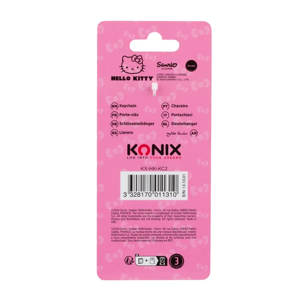 Konix Hello Kitty Portachiavi Skateboard in Metallo 4 x 4 cm - immagine 3