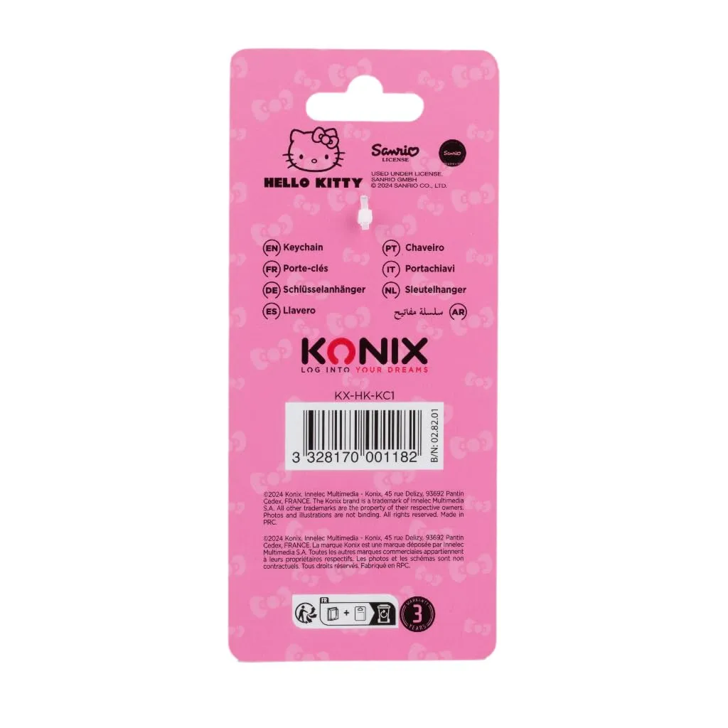 Konix Hello Kitty Portachiavi Unicorno, Metallo, 4 x 4 cm - immagine 4