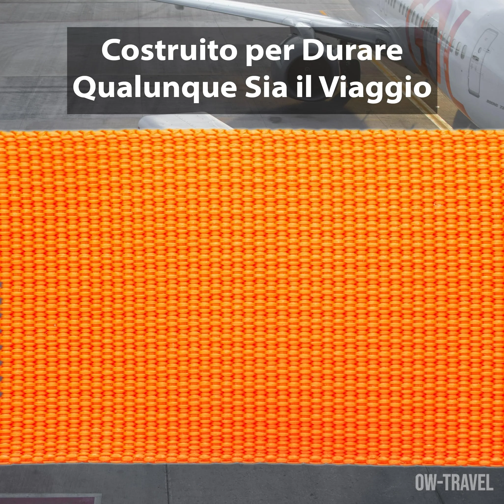 OW-Travel Cinghia per Valigia TSA con Chiusura, Arancione - immagine 7
