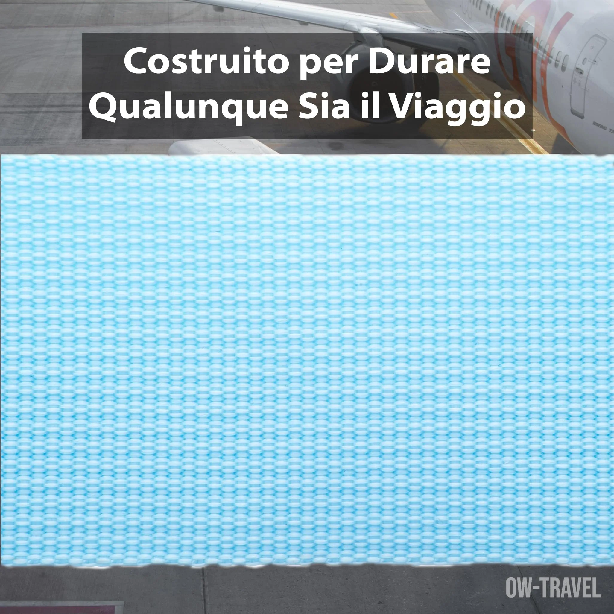 OW-Travel Cinghia per Valigia TSA con Chiusura, Blu - immagine 7