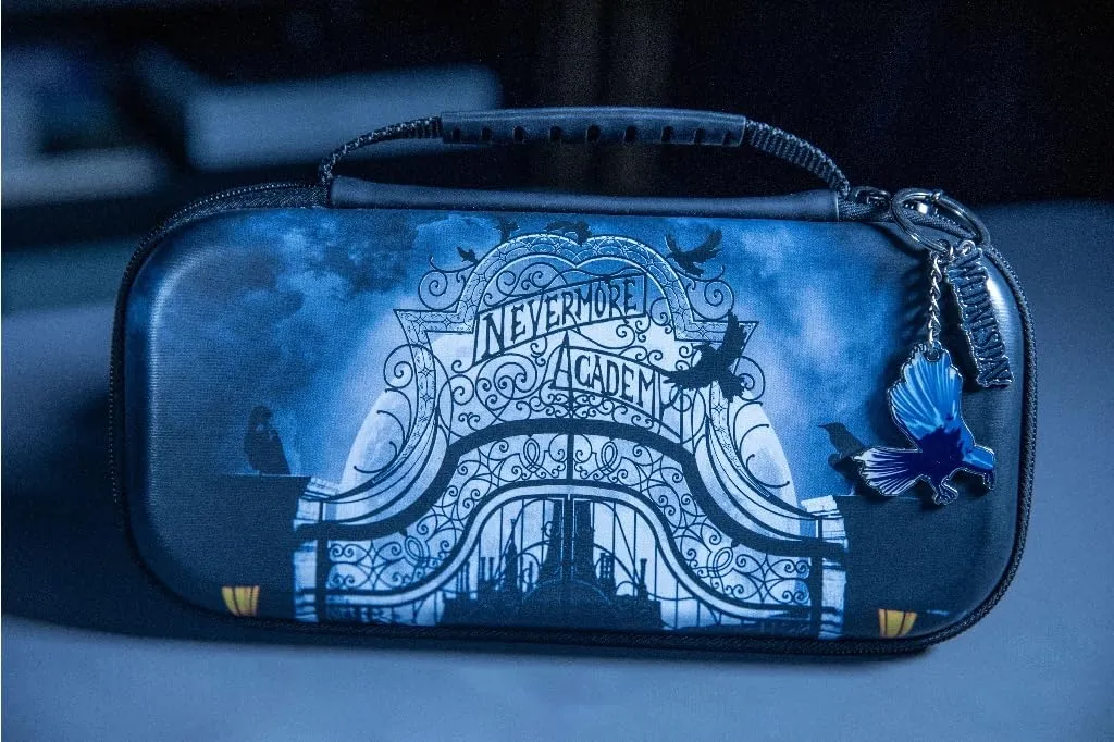 Konix Portachiavi Mercoledì in Metallo, Design Corvo, Blu e Nero - immagine 3