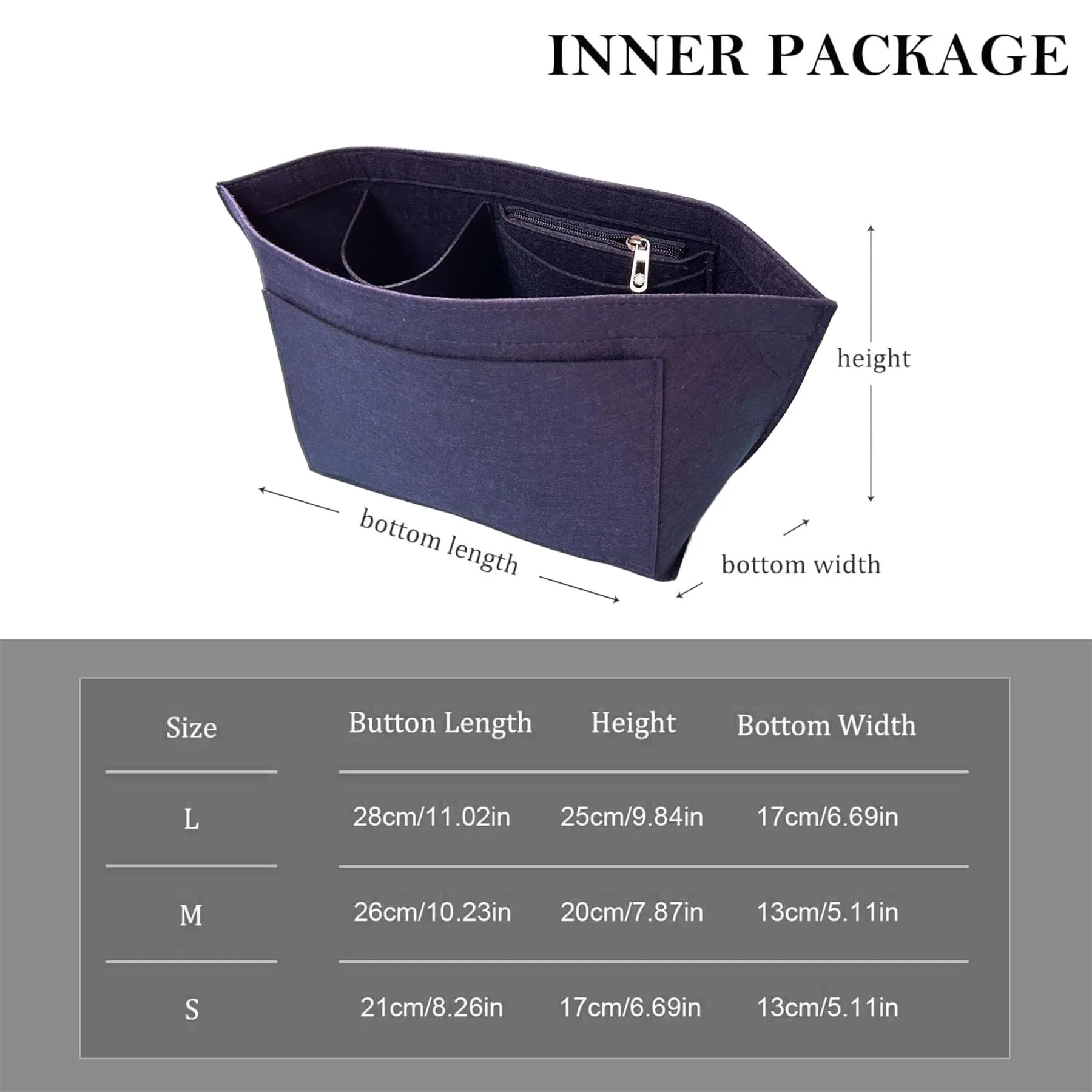 YeahBoom Organizer per Borse Longchamp S in Feltro con Scomparti Multipli, Pieghevole - immagine 2