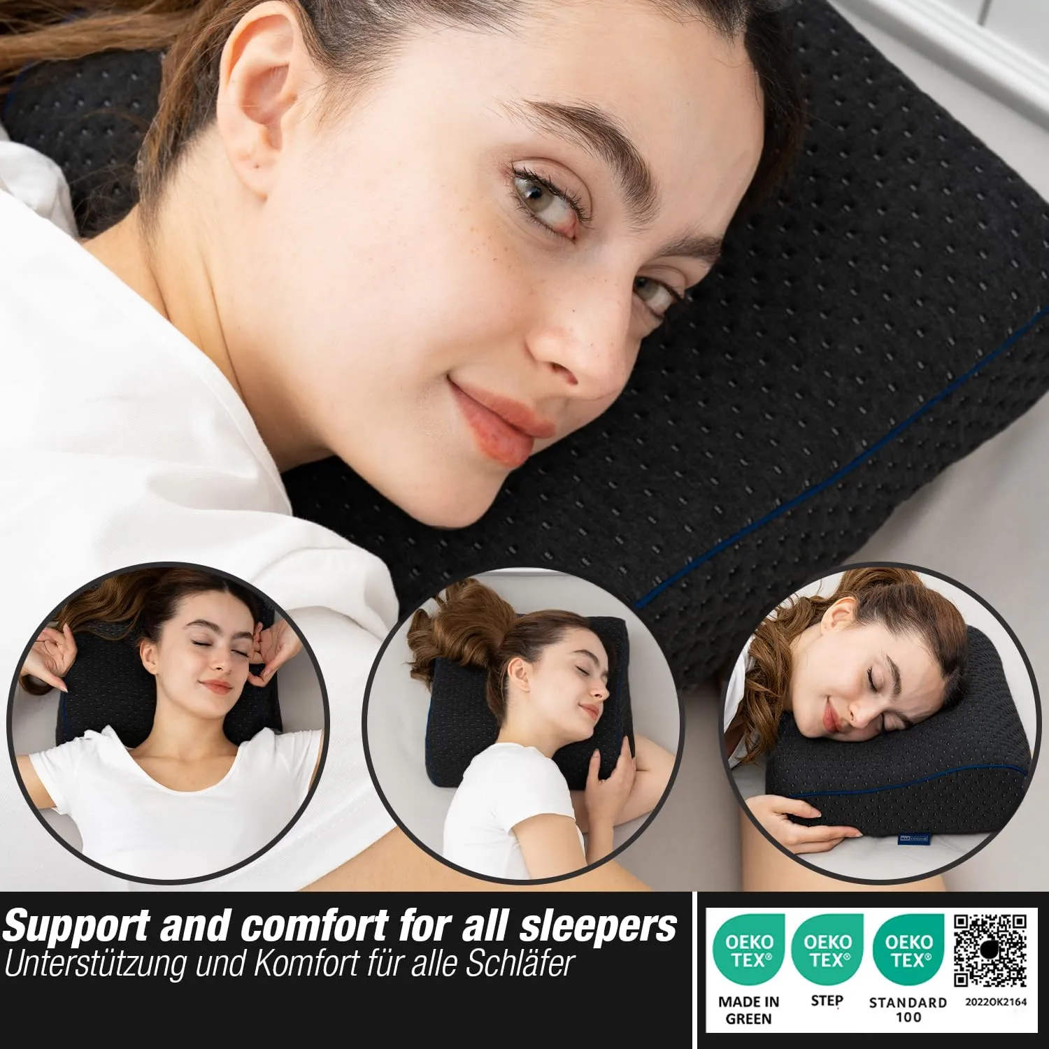 Marcolumb Cuscino da Viaggio in Memory Foam con Federa Termoregolante e Borsa Impermeabile - immagine 8