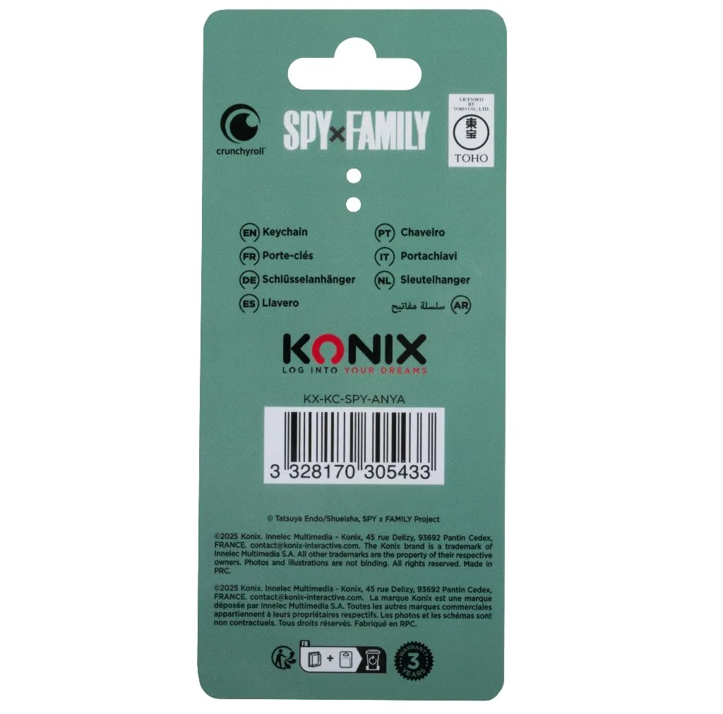Konix Spy x Family Portachiavi Anya, Metallo, 7 x 2,5 cm - immagine 7