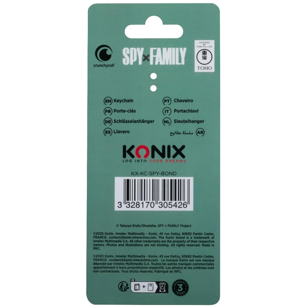 Konix Spy x Family Portachiavi Anya e Bond Forger - Metallo - 7 x 2,5 cm - immagine 4