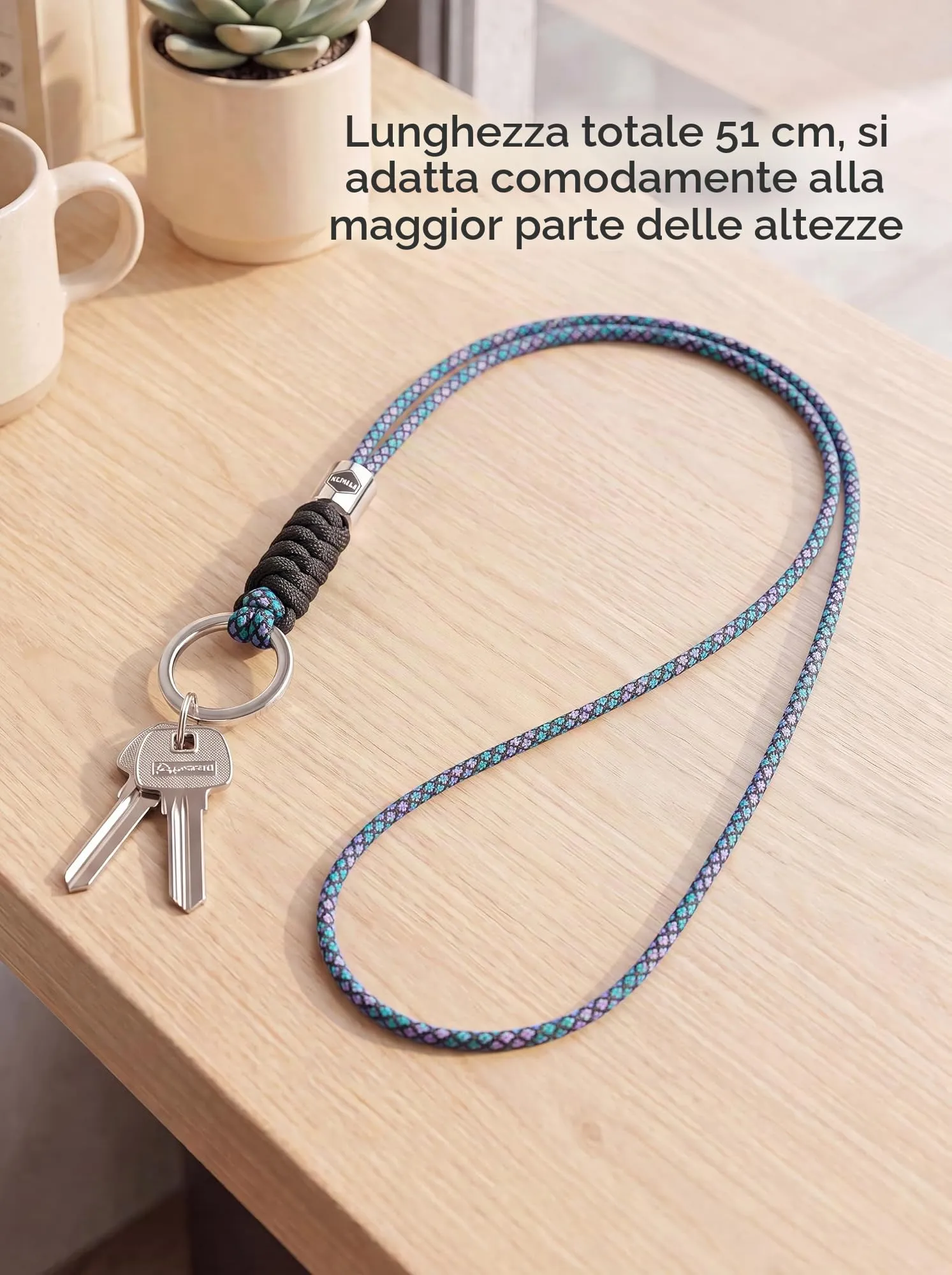 SENLLY Portachiavi da Collo, Cordino per Chiavi, Porta Badge e Cellulare - immagine 4