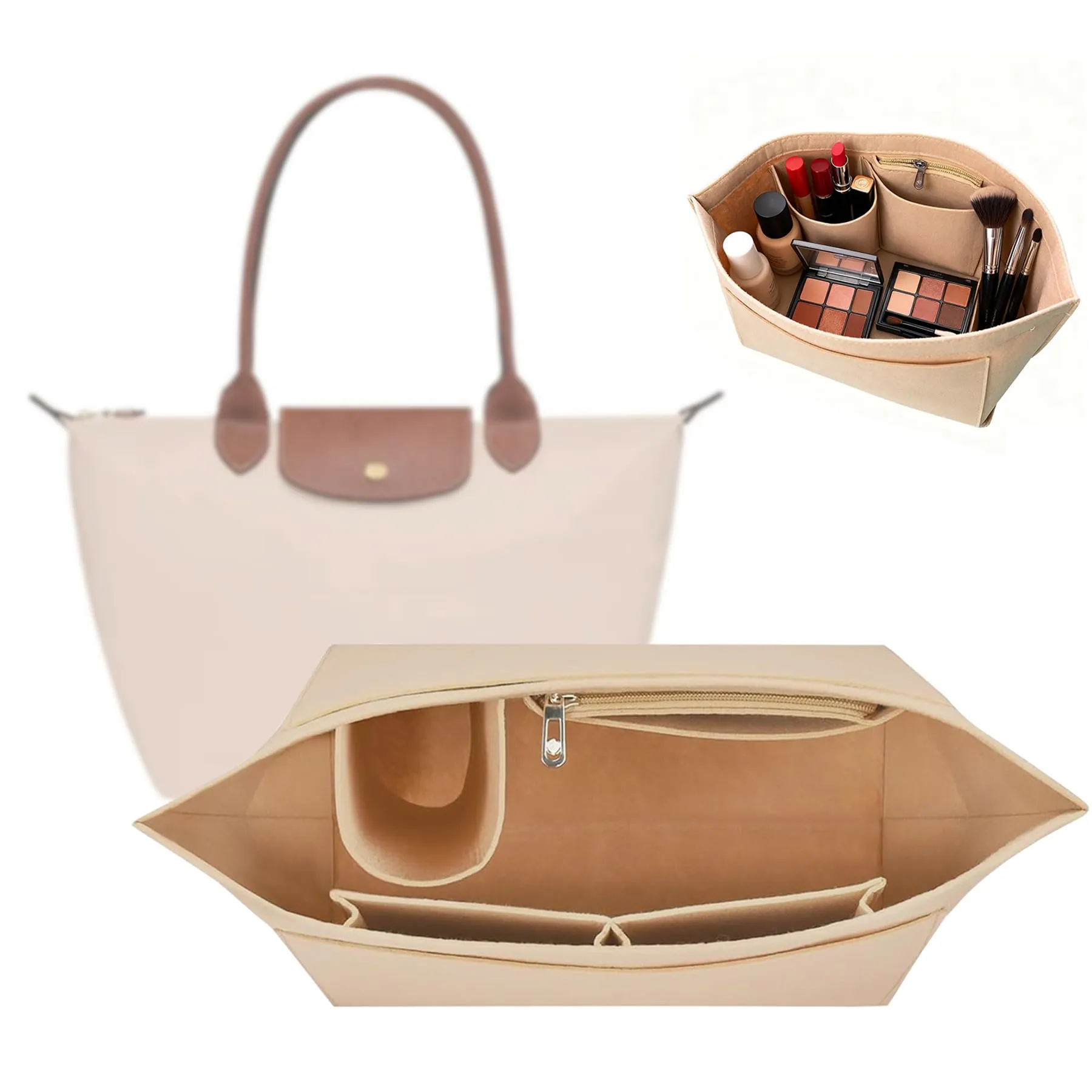 YeahBoom Organizer in Feltro per Borse Longchamp S - immagine 1