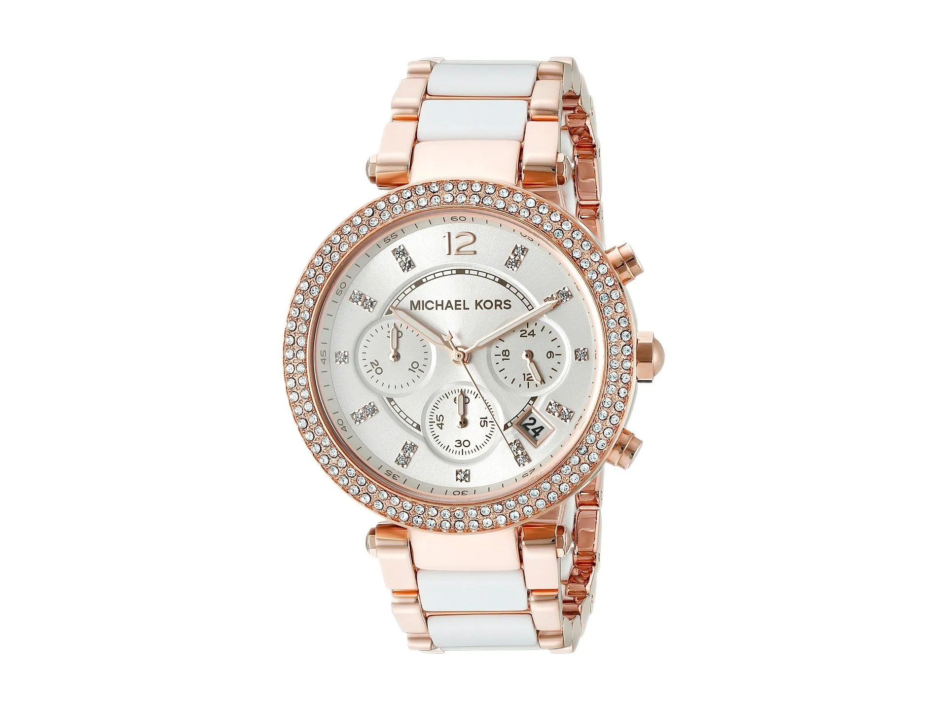 Michael Kors Parker Cronografo MK5774 Oro Rosa e Bianco Sporco - immagine 1