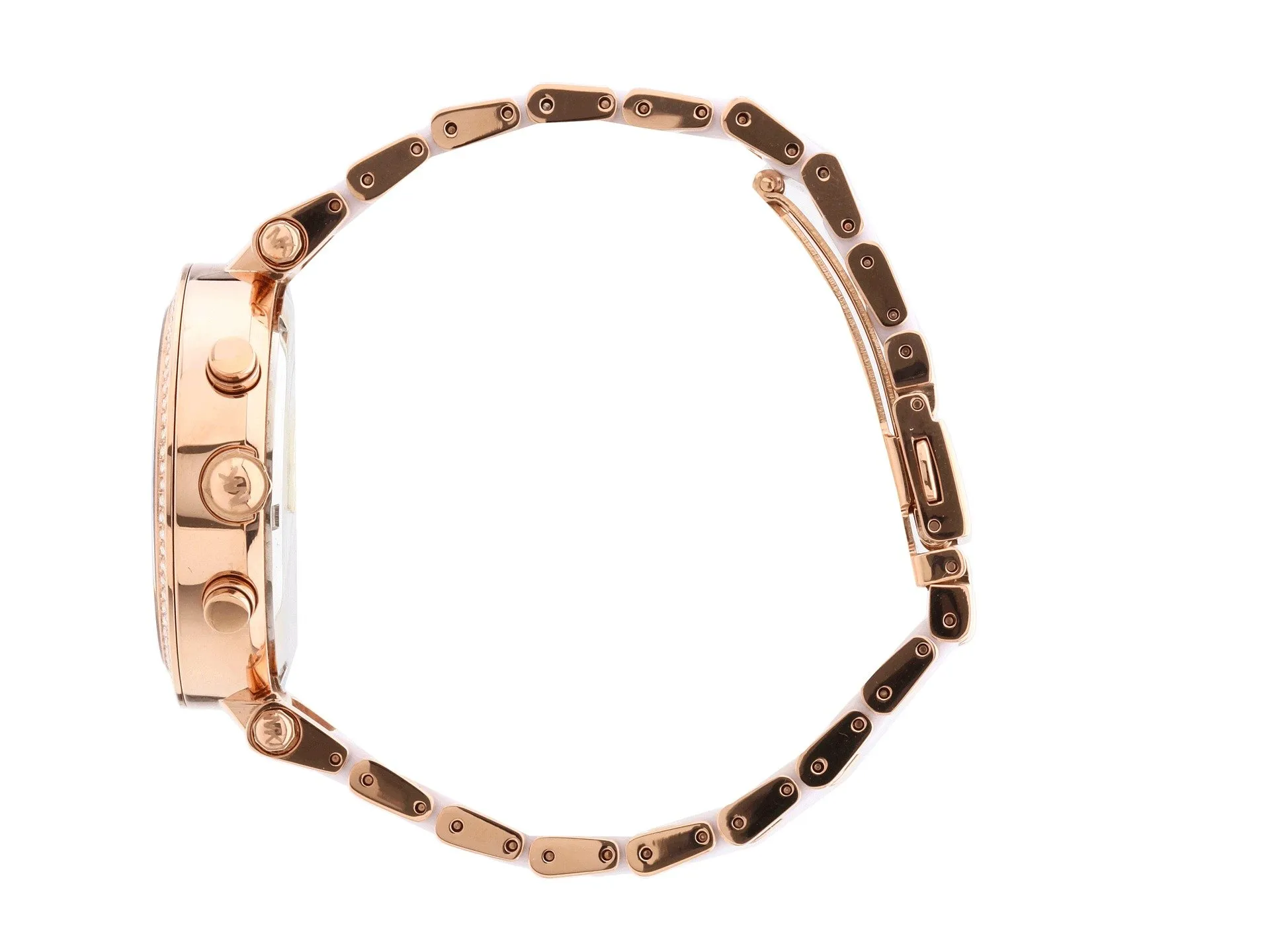 Michael Kors Parker Cronografo MK5774 Oro Rosa e Bianco Sporco - immagine 2