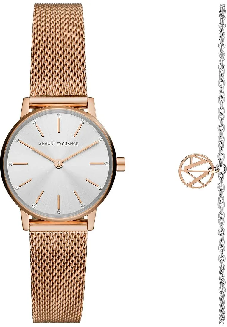 Armani Exchange AX7121 Orologio da donna in acciaio inossidabile oro rosa, 28 mm - immagine 1