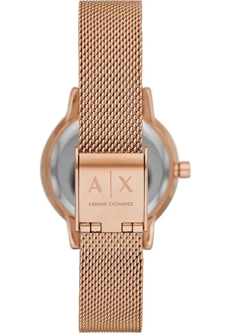 Armani Exchange AX7121 Orologio da donna in acciaio inossidabile oro rosa, 28 mm - immagine 2