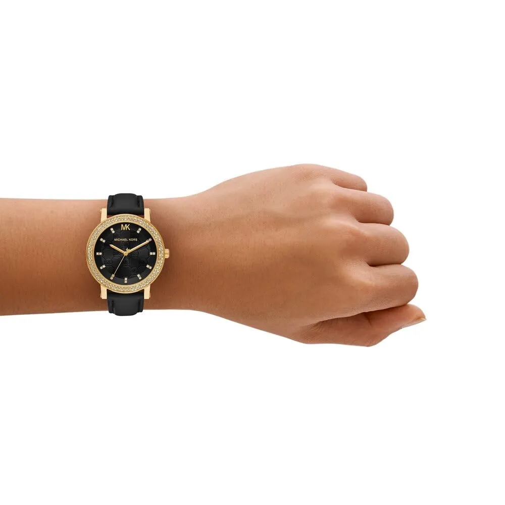 Michael Kors Corey MK4896 Orologio da donna, 38 mm, Nero e Oro - immagine 2