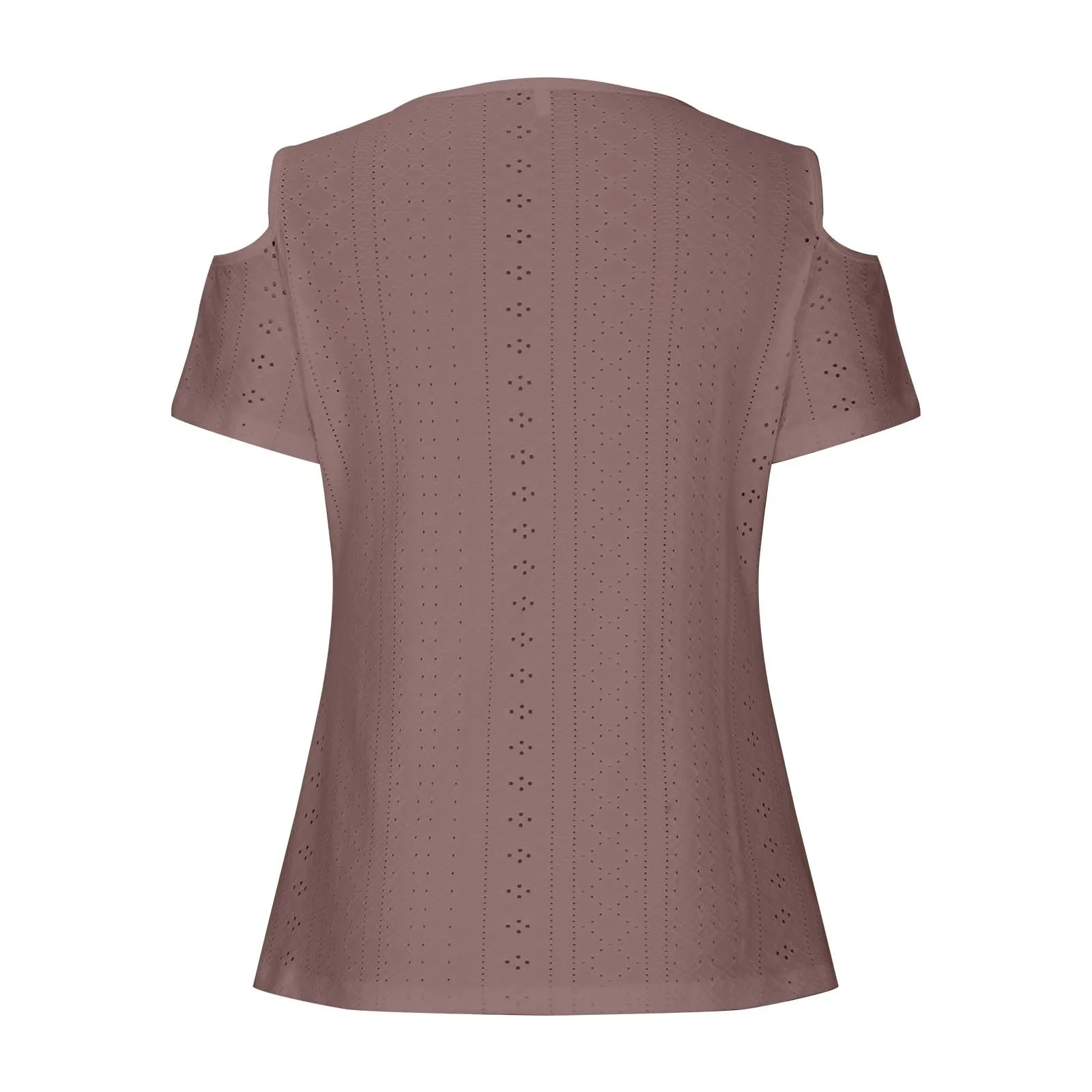 Uwdiohq Blusa Estiva Donna Elegante Crop Top in Lino e Cotone Arancione - immagine 5