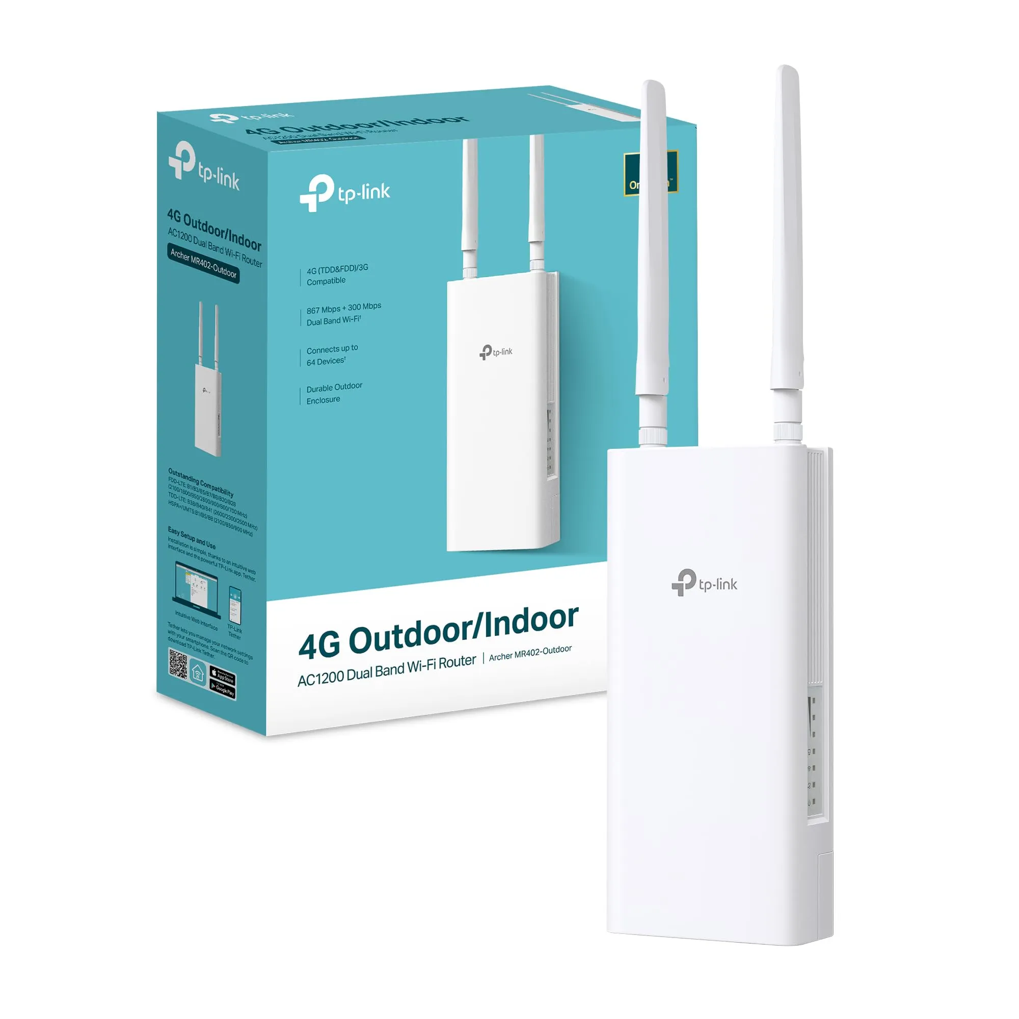 TP-Link Archer MR402-Outdoor 4G LTE Router AC1200 IP65 PoE - immagine 1