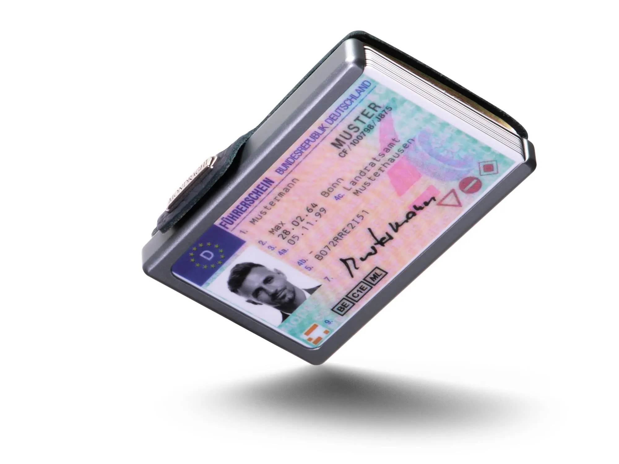 Mondraghi Miniwallet in Vera Pelle Modello One, Blu - immagine 5