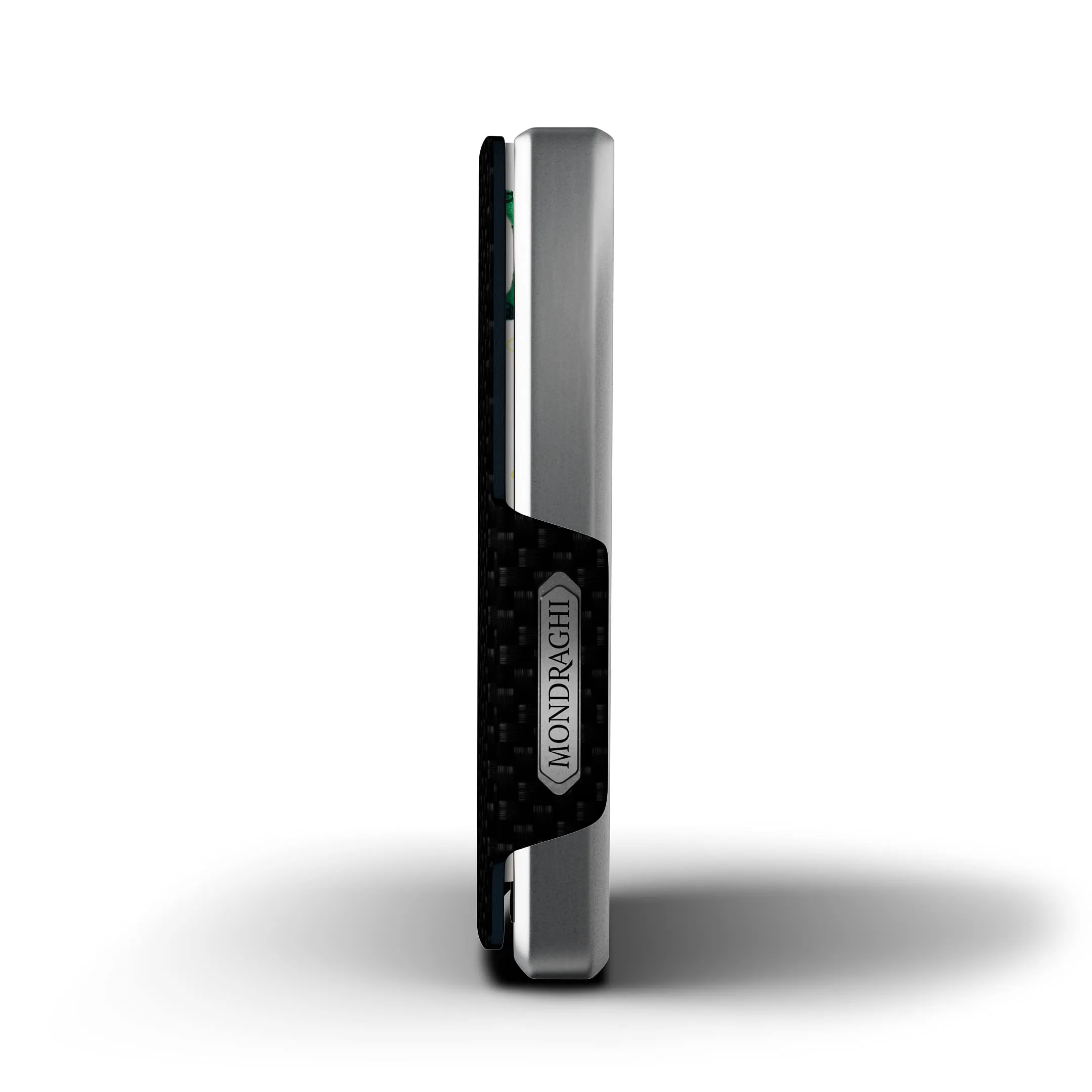 MONDRAGHI Miniwallet Basic in Vera Pelle, Portafoglio Slim per Carte di Credito e Banconote (Carbon Black) - immagine 5