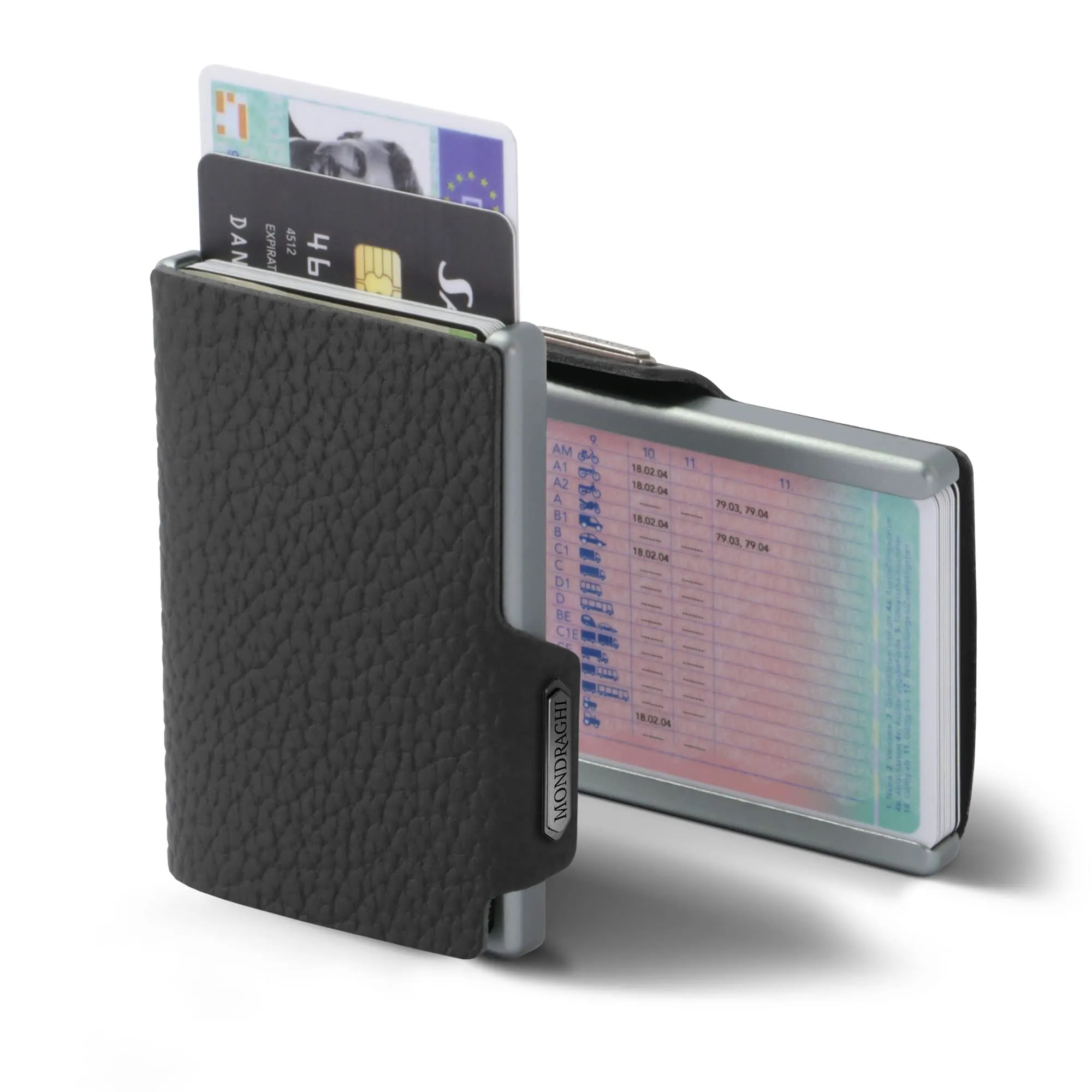 Mondraghi Miniwallet in Vera Pelle Modello One - Nero - immagine 2