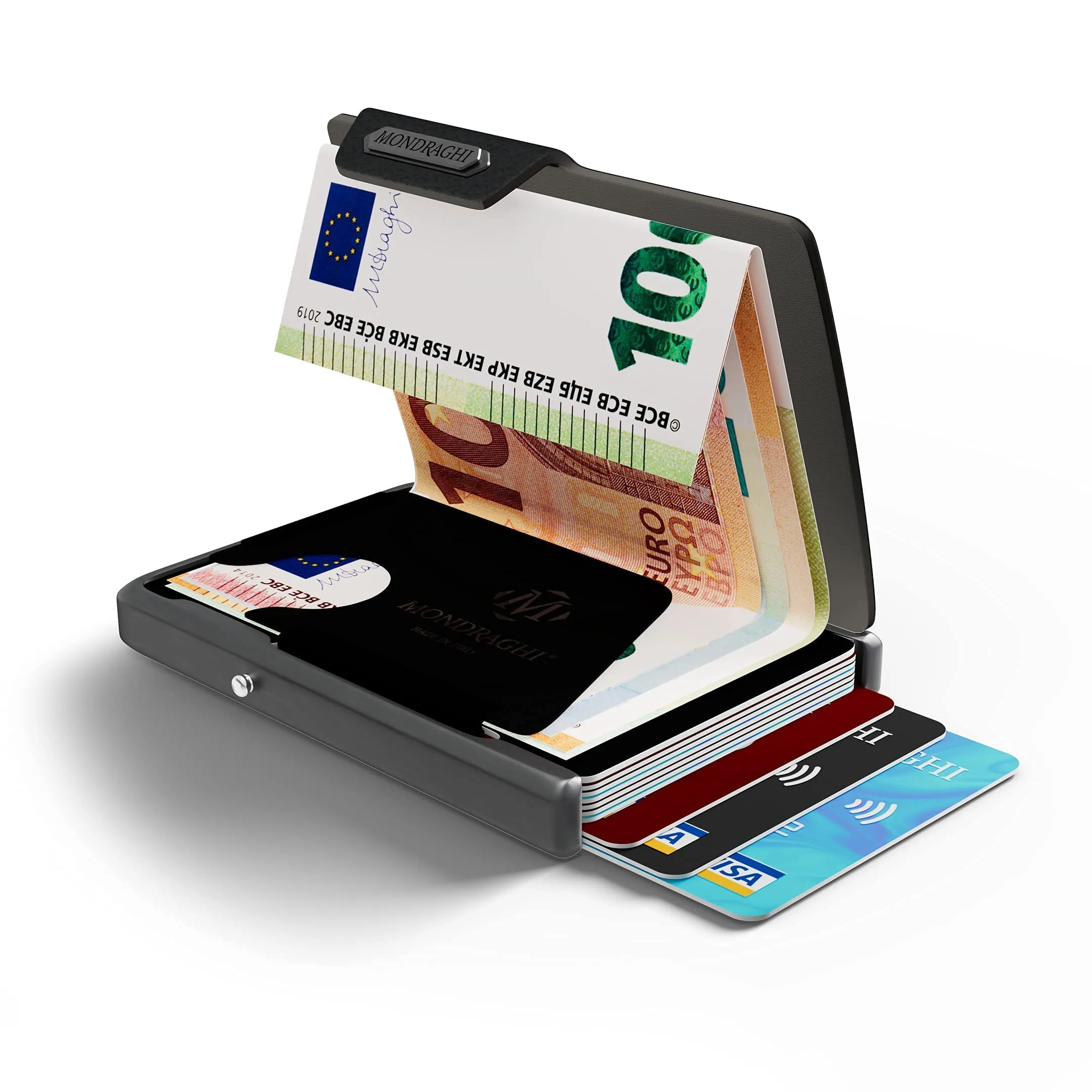 Mondraghi Miniwallet in Vera Pelle Modello One - Nero - immagine 4