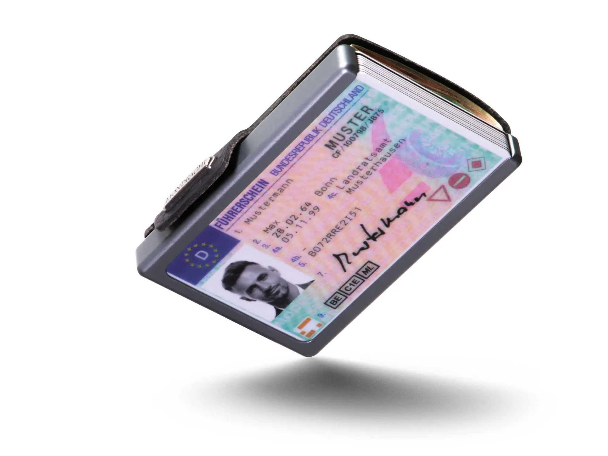 Mondraghi Miniwallet in Vera Pelle Modello One - Nero - immagine 6