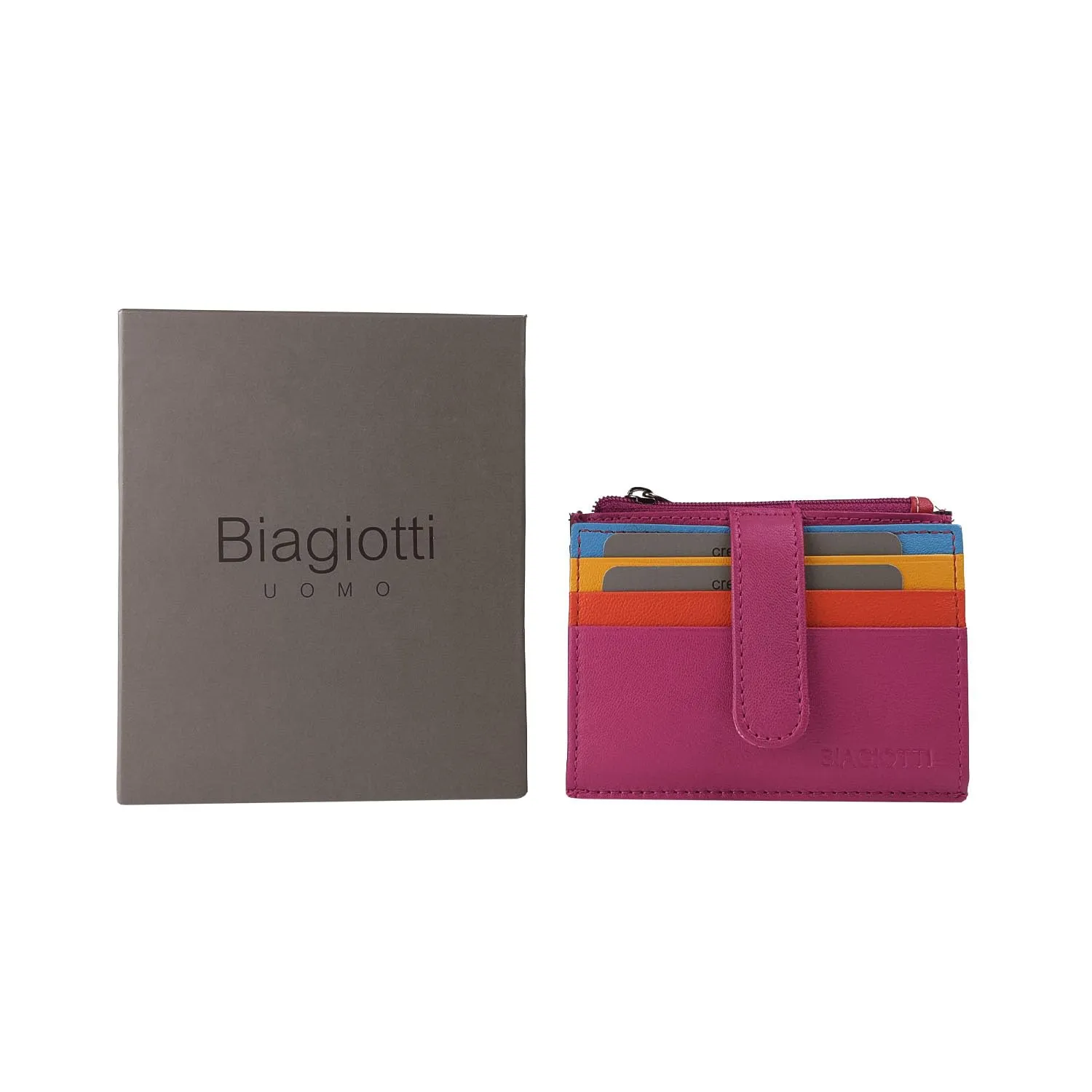 Laura Biagiotti Porta Carte di Credito in Vera Pelle Unisex - immagine 6