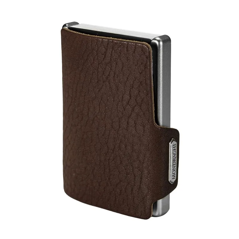Mondraghi Miniwallet in Vera Pelle Modello Basic RFID, Tabacco - immagine 1