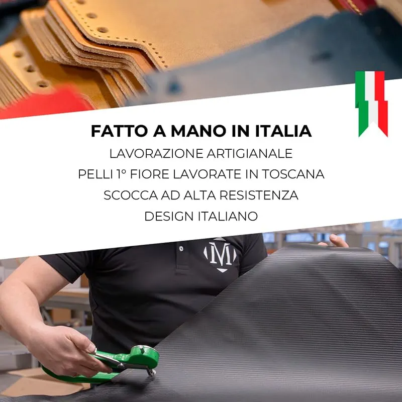 Mondraghi Miniwallet in Vera Pelle Modello Basic RFID, Tabacco - immagine 8