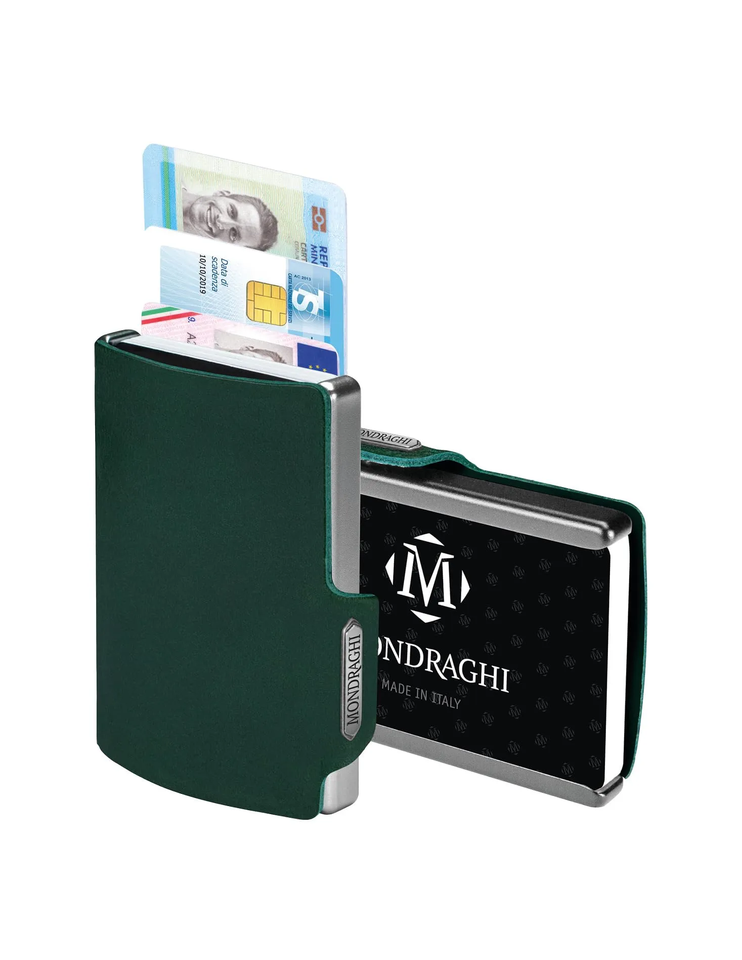 Mondraghi Miniwallet in Vera Pelle Modello Basic Outlet Forest per Uomo e Donna - immagine 2