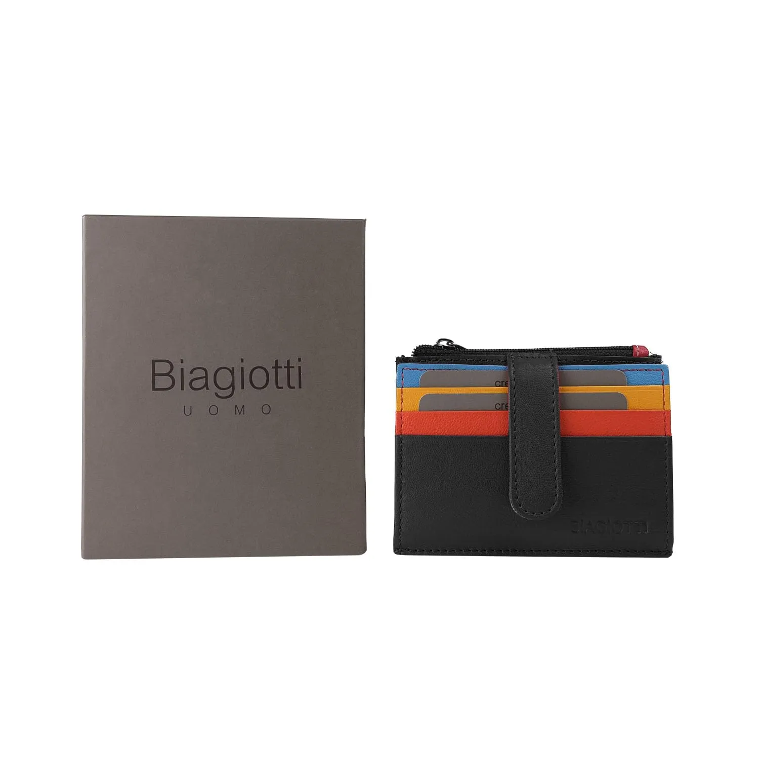 Laura Biagiotti Porta Carte di Credito in Vera Pelle Unisex - immagine 6