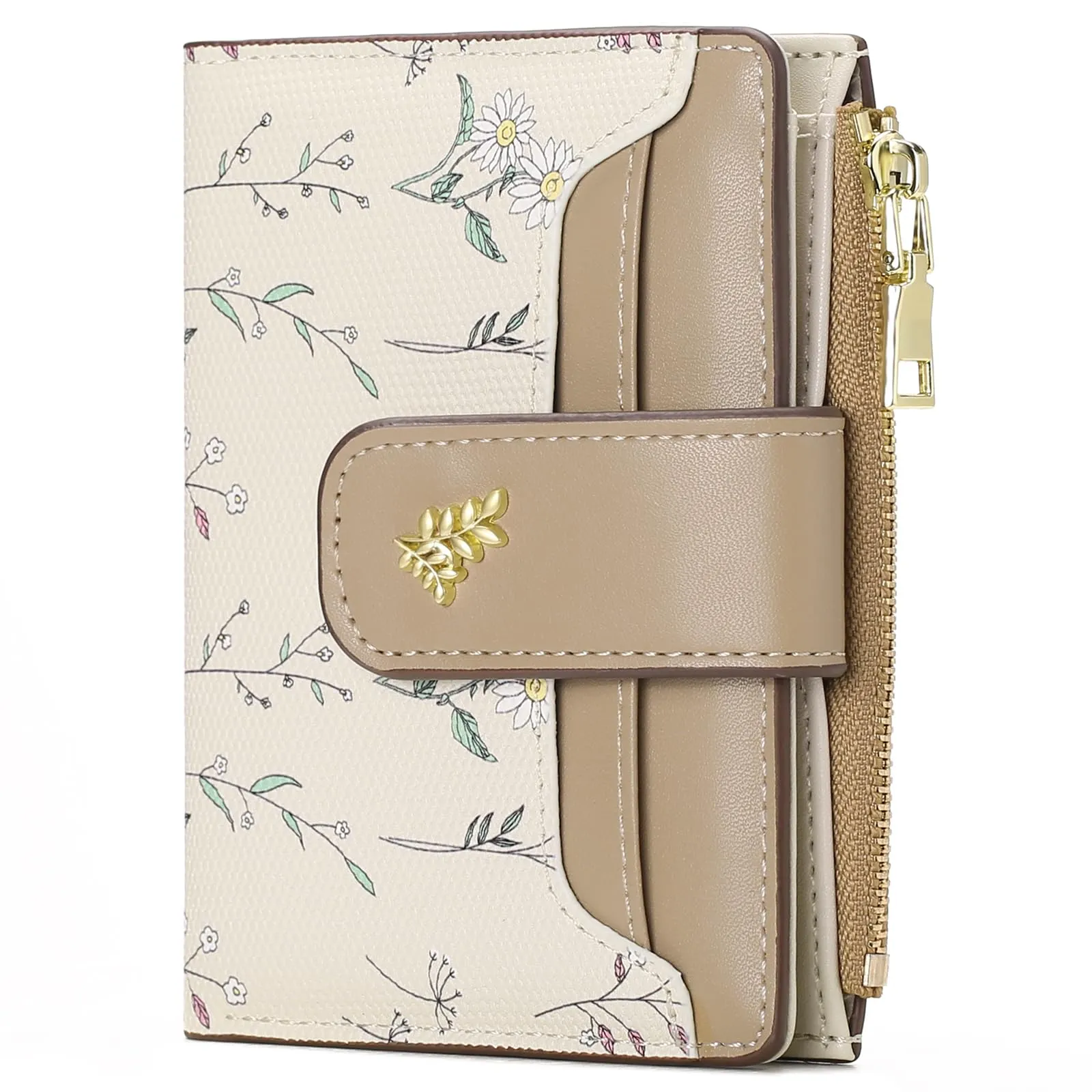 GAEKEAO Portafoglio Piccolo da Donna in Pelle, Bifold Sottile con RFID, Porta Carte, Tasca con Zip per Monete e Finestra ID - immagine 7