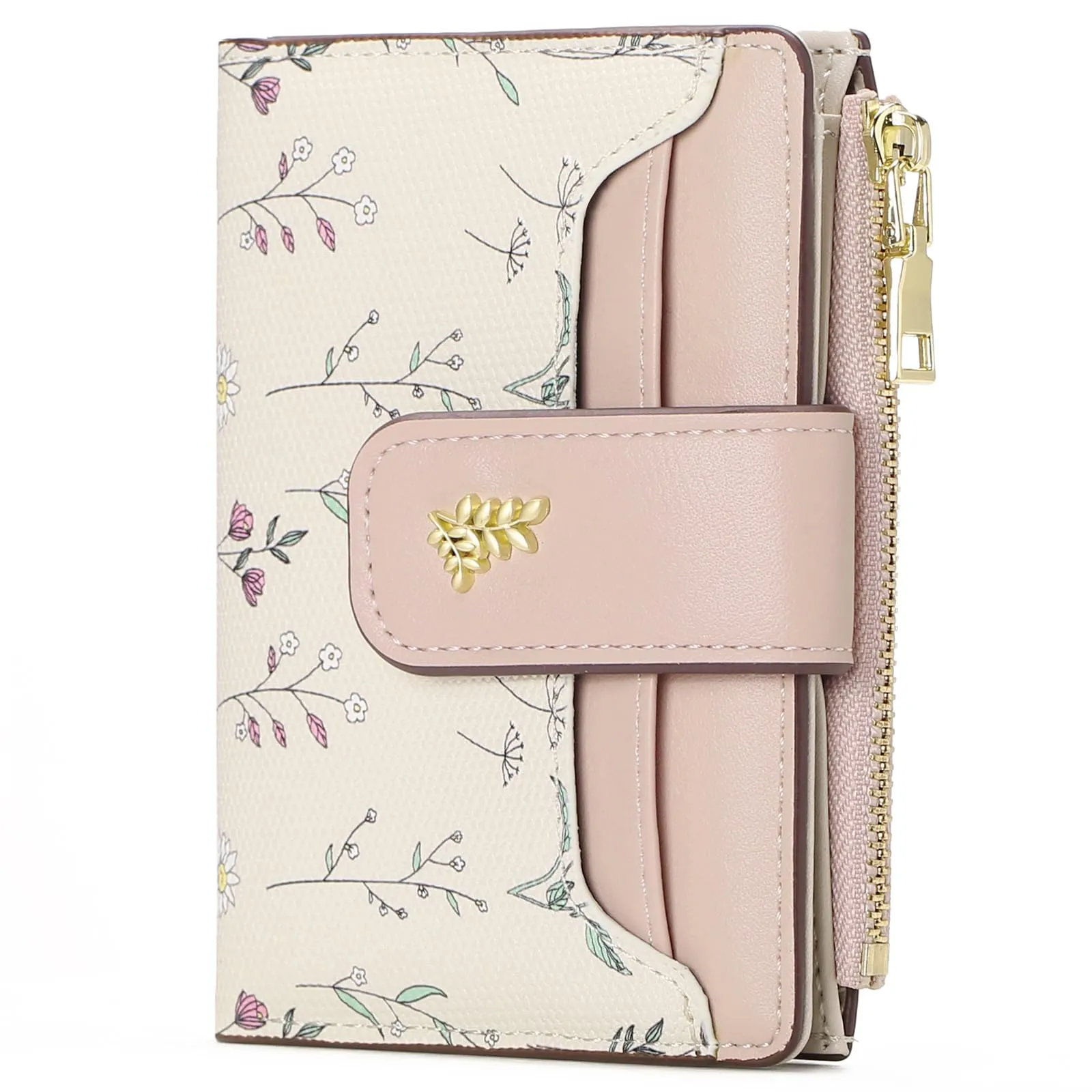 GAEKEAO Portafoglio Donna Piccolo in Pelle Bifold con RFID Blocking, Tasca con Cerniera e Finestra ID - immagine 7