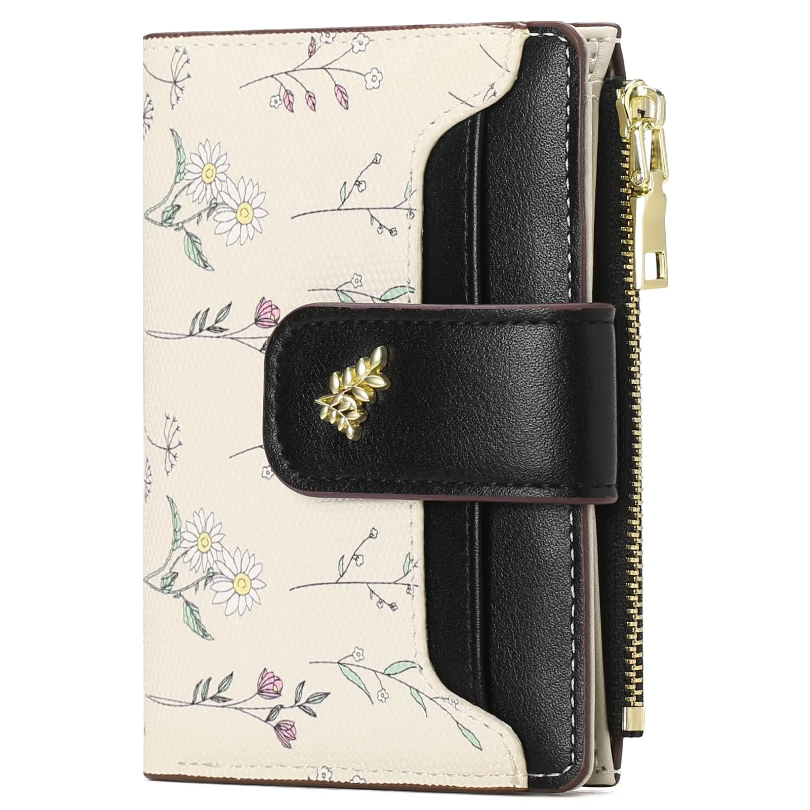 GAEKEAO Portafoglio Donna Piccolo in Pelle Bifold con RFID Blocking e Tasca con Cerniera - immagine 7