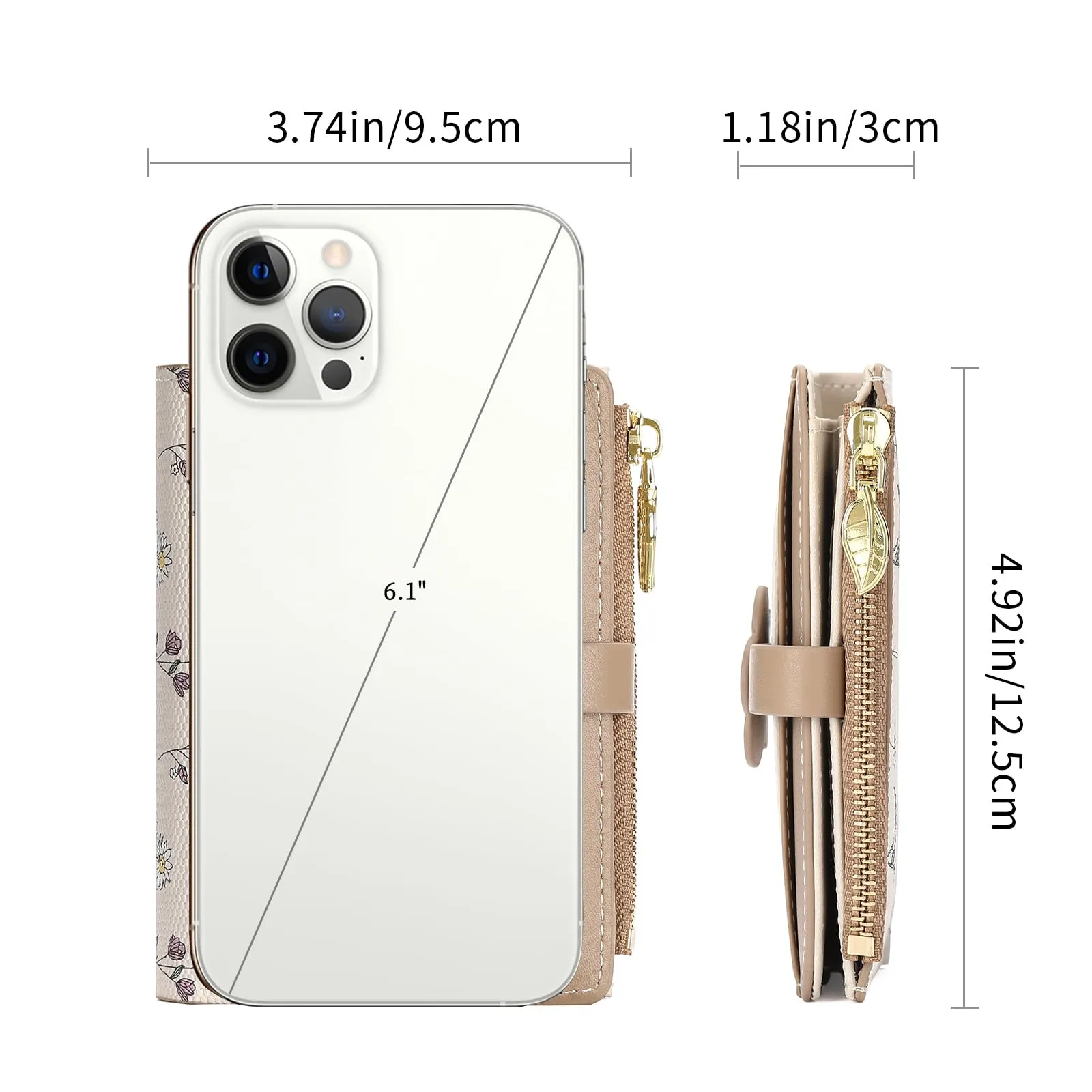 GAEKEAO Portafoglio Donna Piccolo in Pelle con Blocco RFID, Portacarte e Portamonete con Cerniera - immagine 4