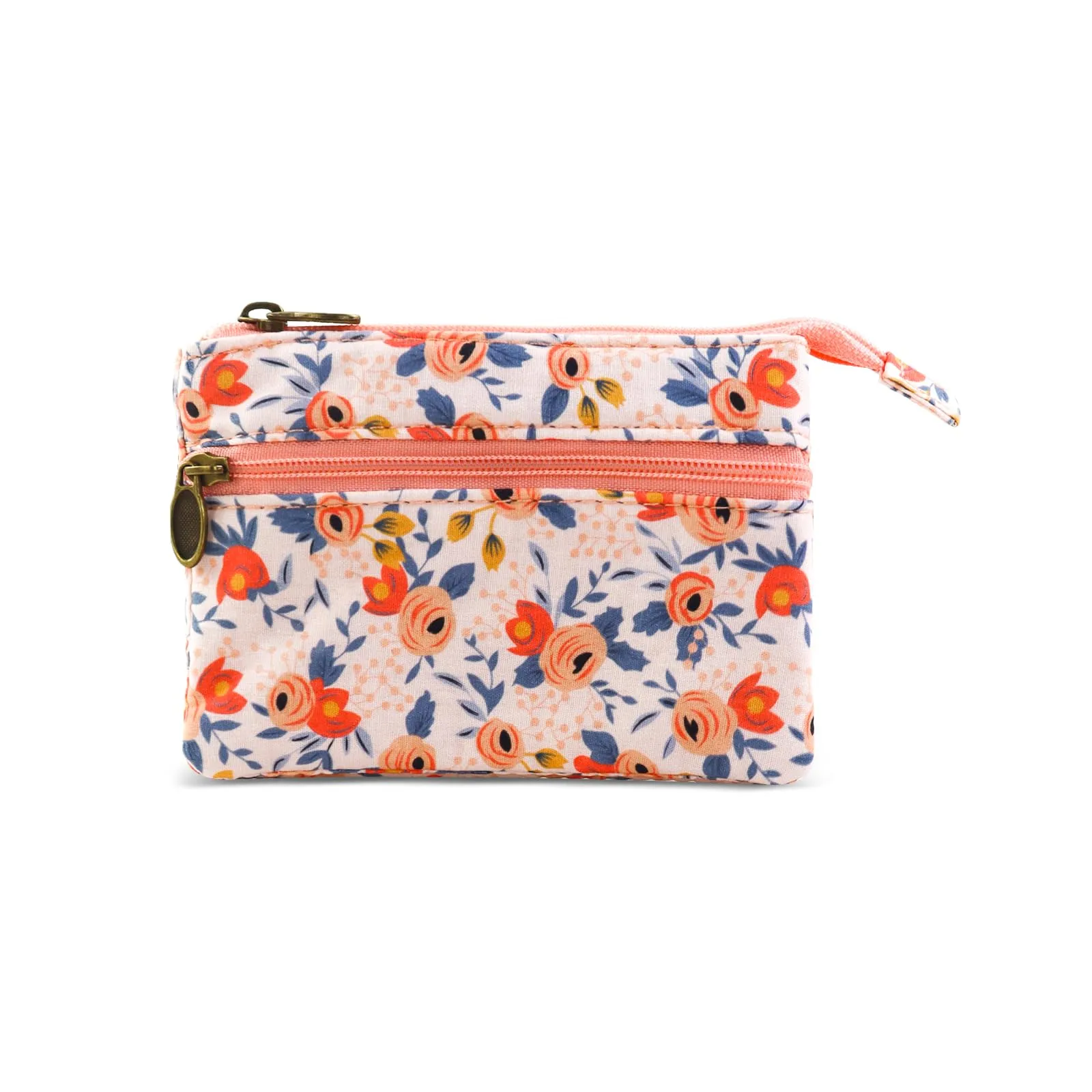 AfitLulu Portafoglio Donna Piccolo Mini Fiore con Chiusura Lampo, Rosa-1 - immagine 1